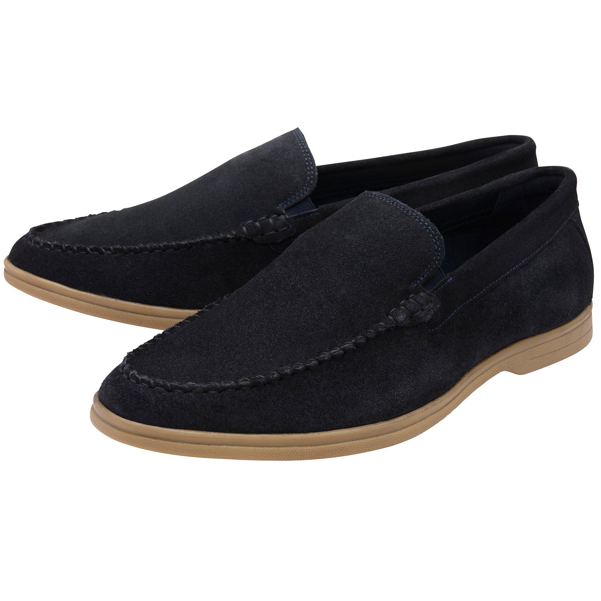 Navy Suede - Lotus Shoes - Men's Drakon Shoe Loafers - 1
