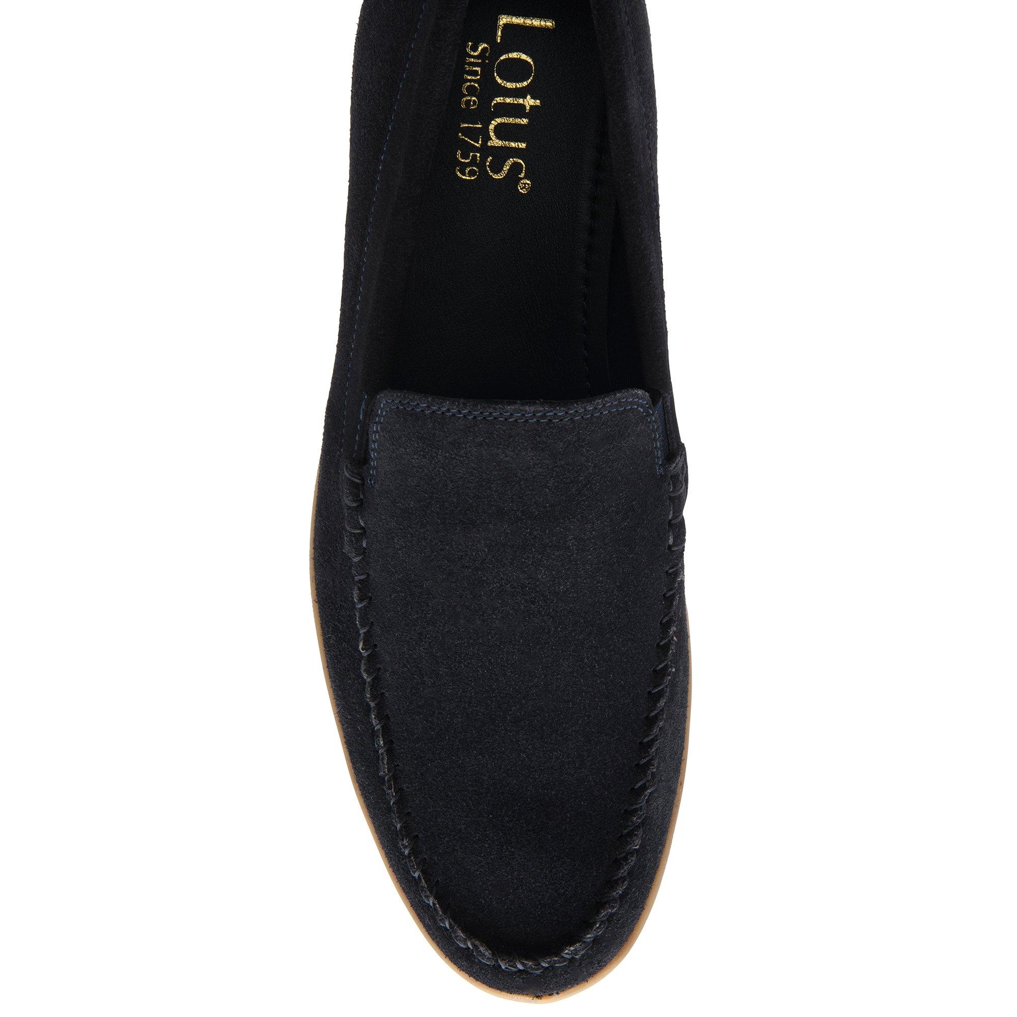 Navy Suede - Lotus Shoes - Men's Drakon Shoe Loafers - 2
