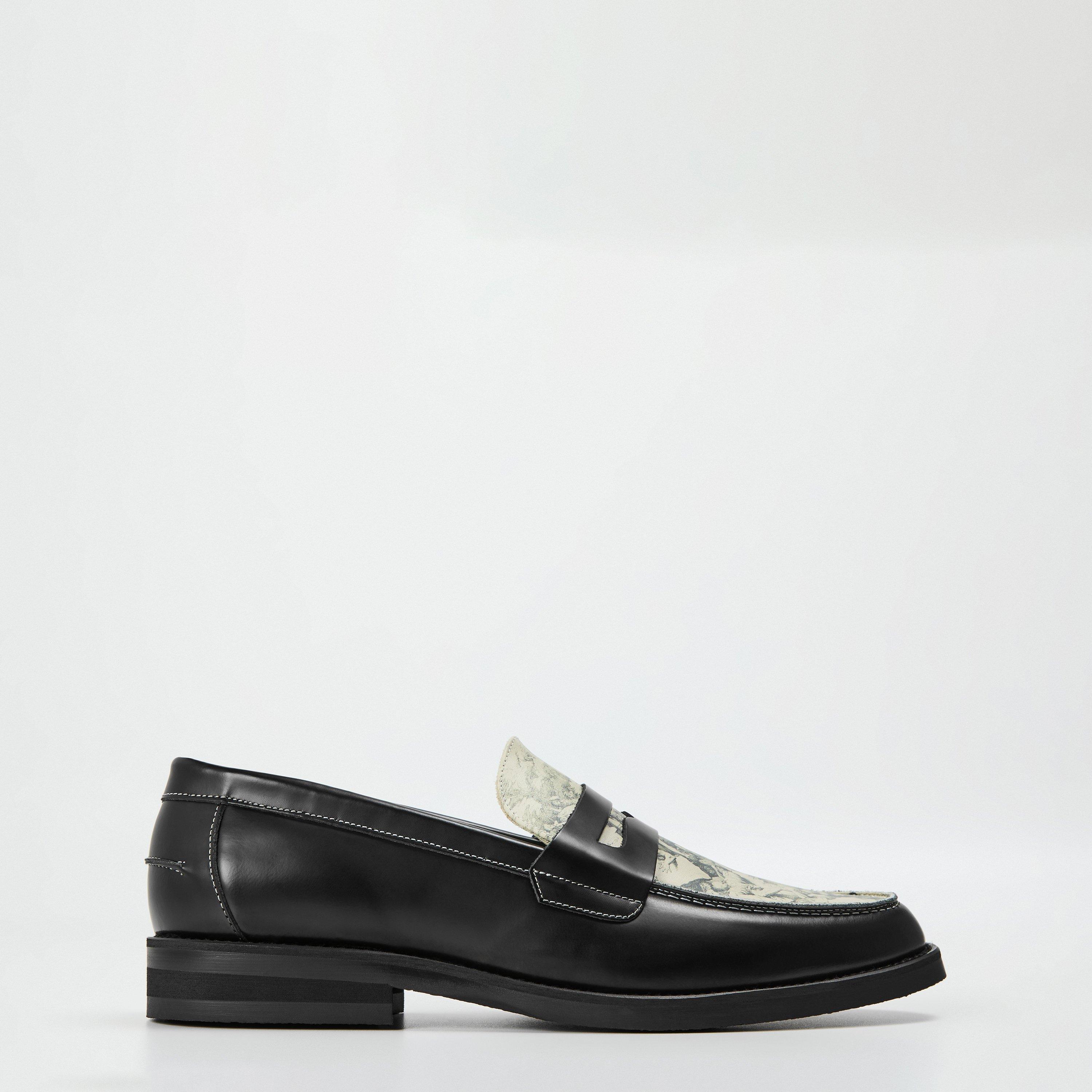 Black/White - Duke and Dexter - Men's Slip-On Loafers - 1