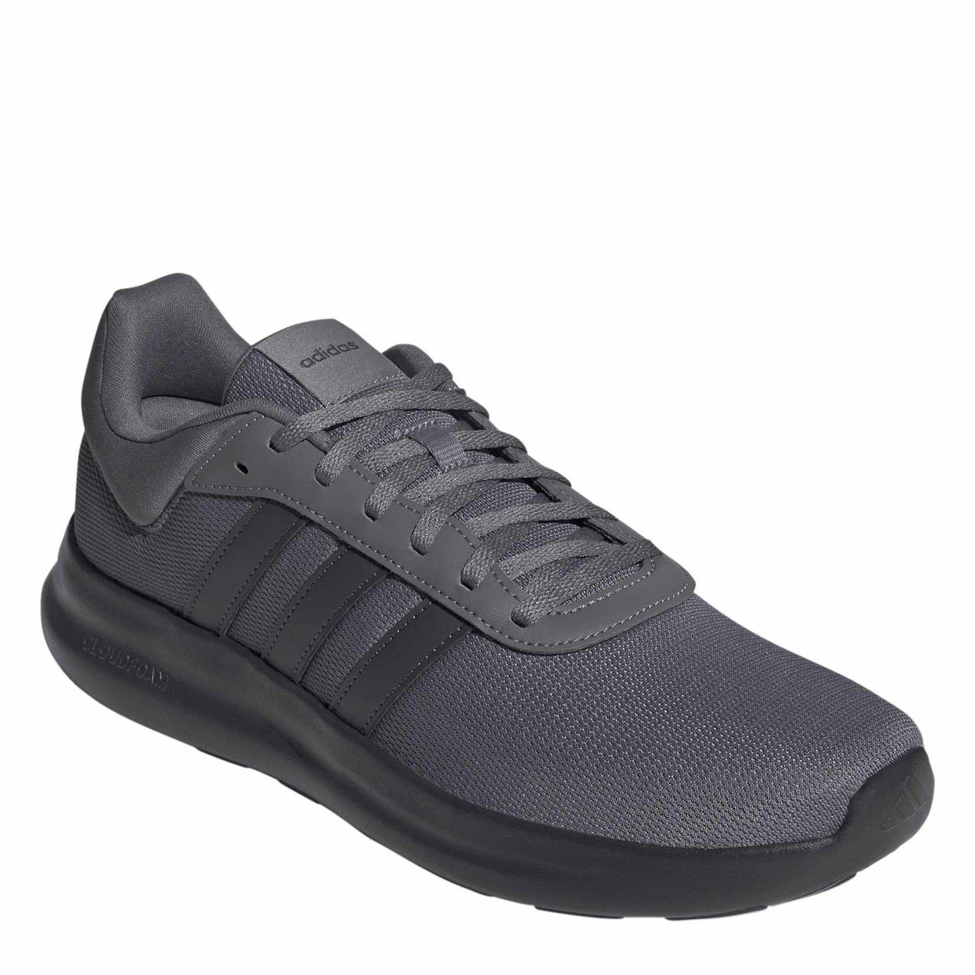 Grey/Carbon - adidas - Lite Racer 4.0 Mens Shoes - 3