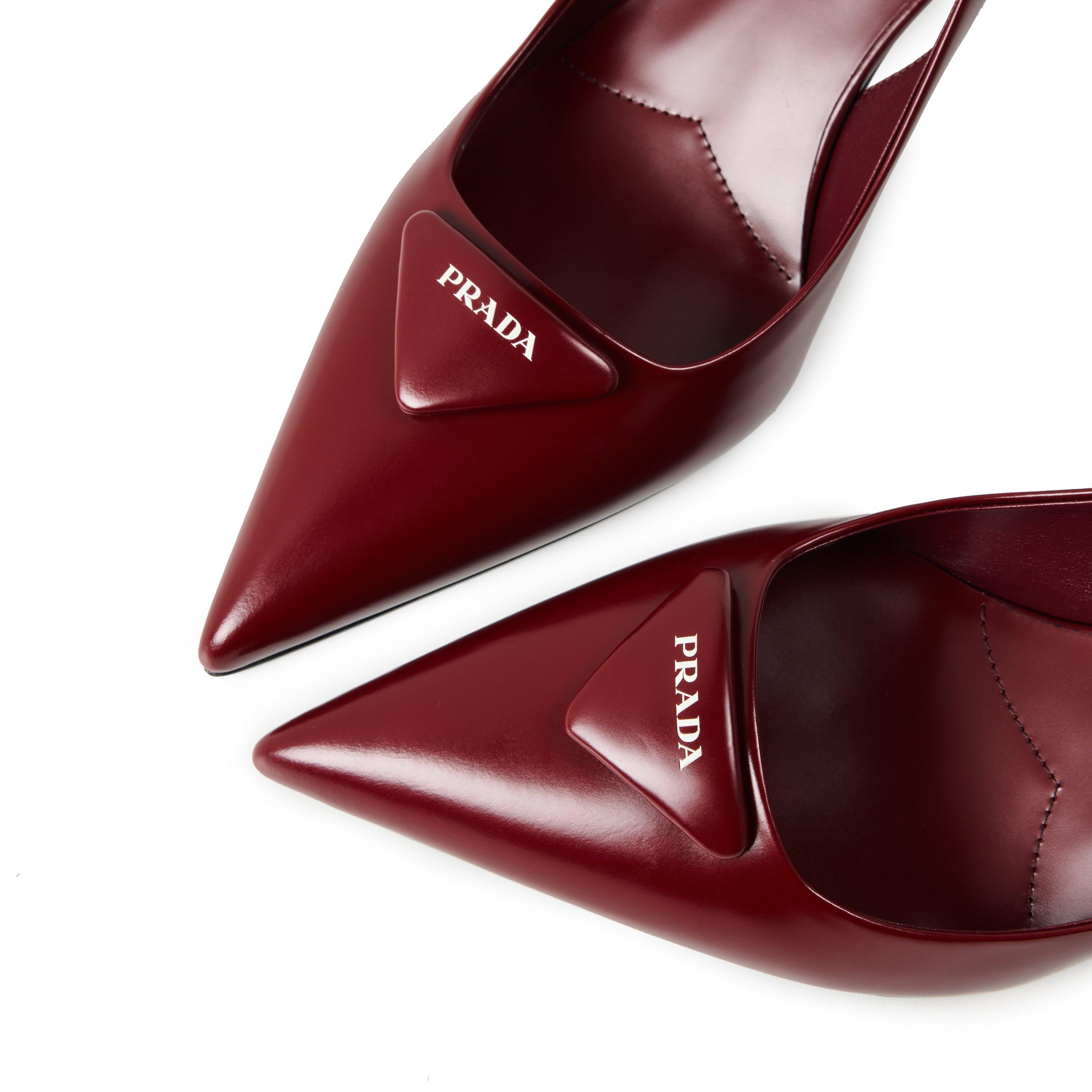 Porpora - Prada - Triangle Logo Slingback Pumps 75mm - 4