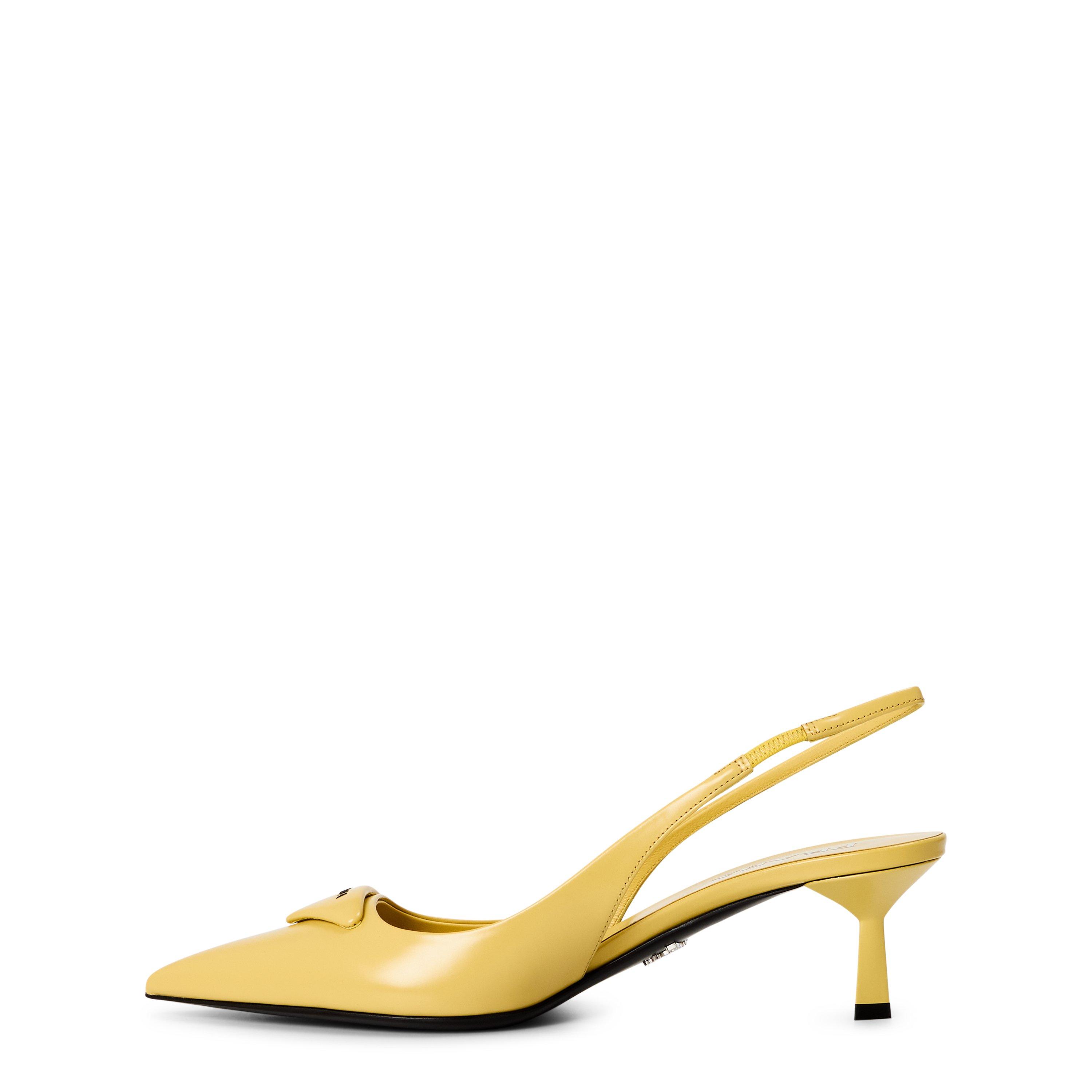 Polline - Prada - Triangle Logo Slingback Pumps 75mm - 2
