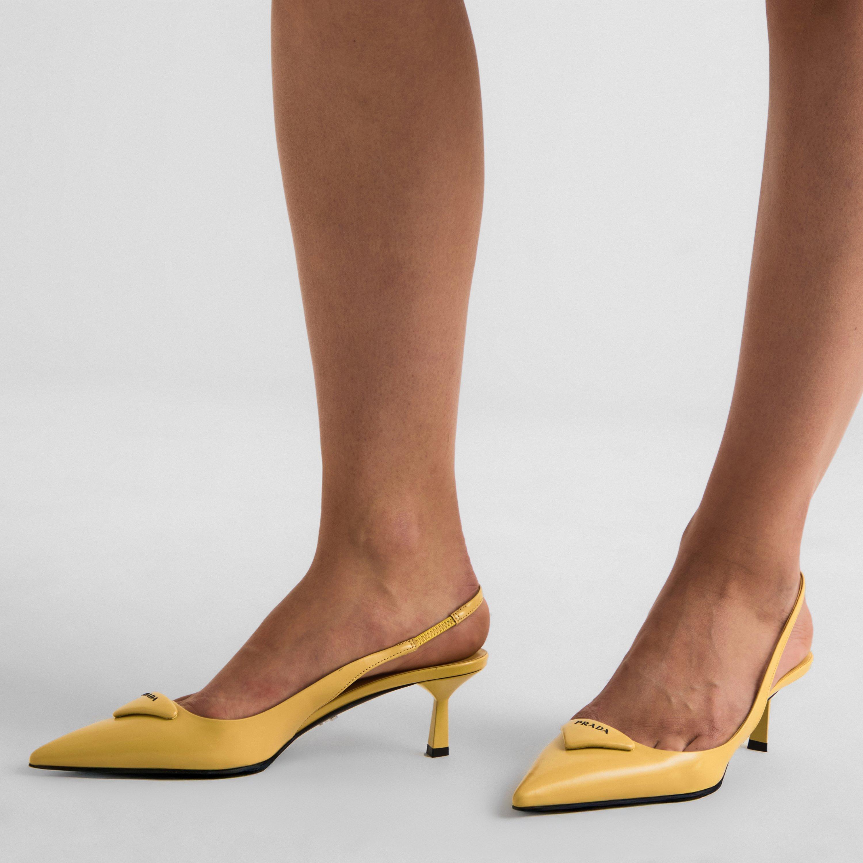 Polline - Prada - Triangle Logo Slingback Pumps 75mm - 3