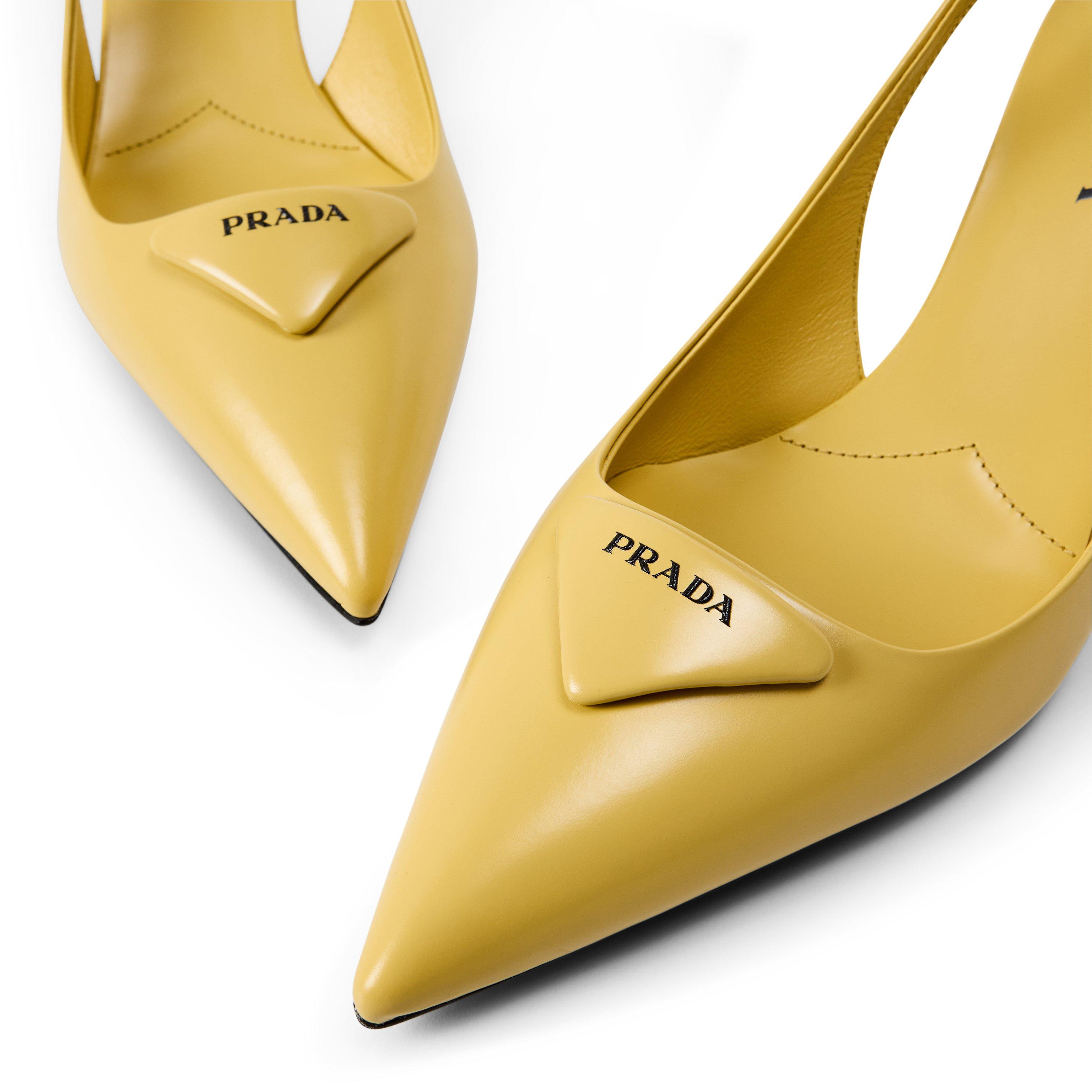 Polline - Prada - Triangle Logo Slingback Pumps 75mm - 4