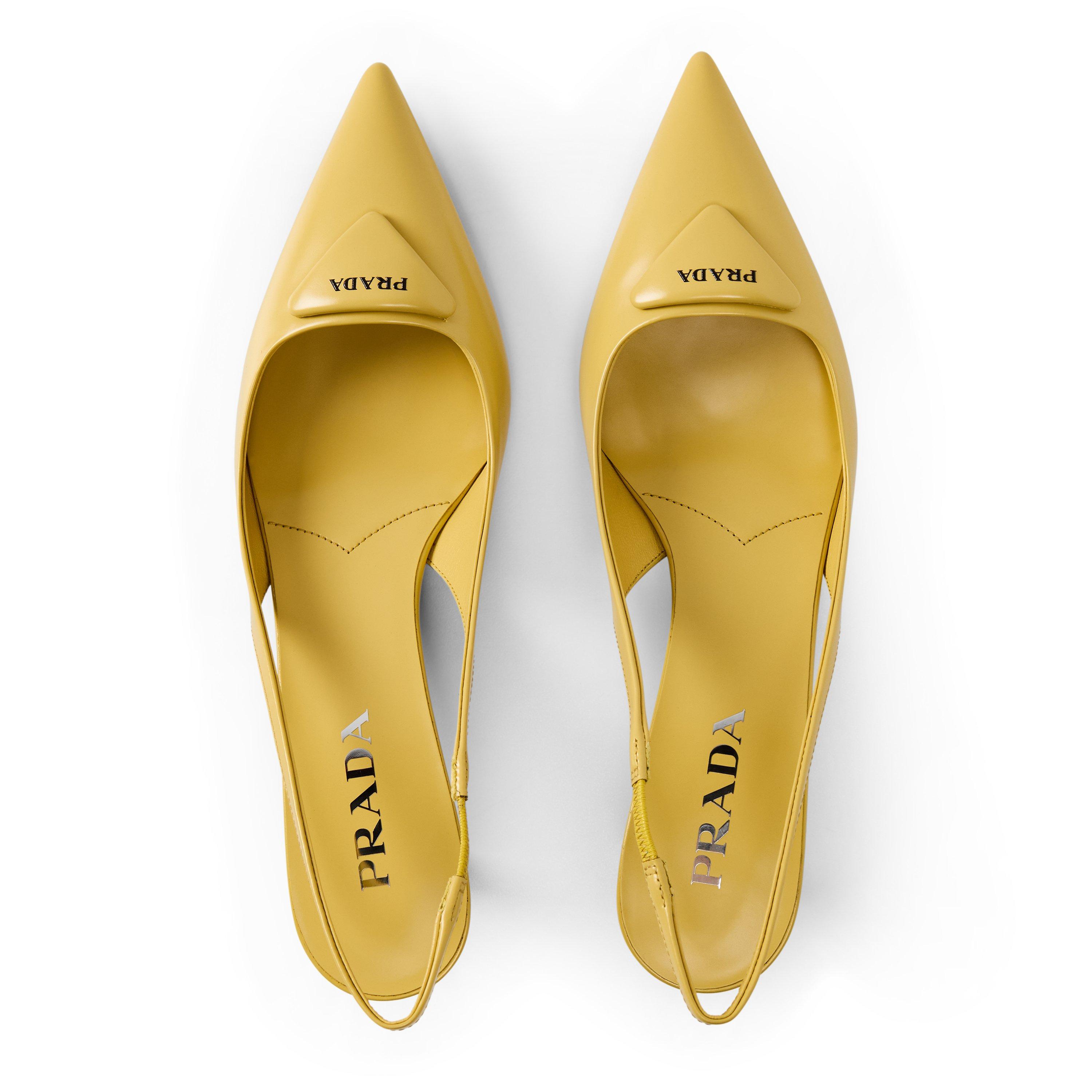 Polline - Prada - Triangle Logo Slingback Pumps 75mm - 5