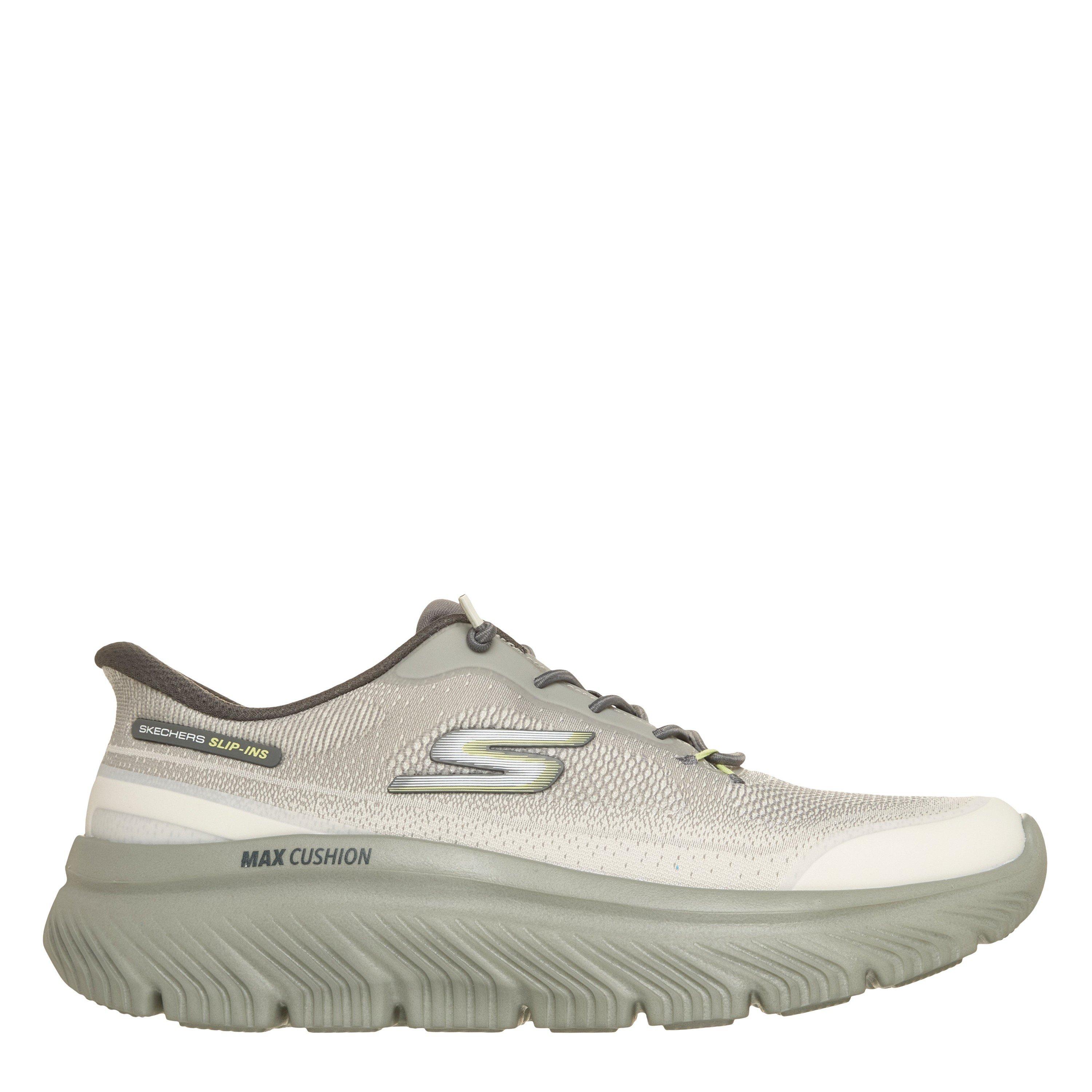 Skechers Men's Go Walk Max Cushioning Hyper Slip On Trainers - Charcoal/Lime - 8 (42)