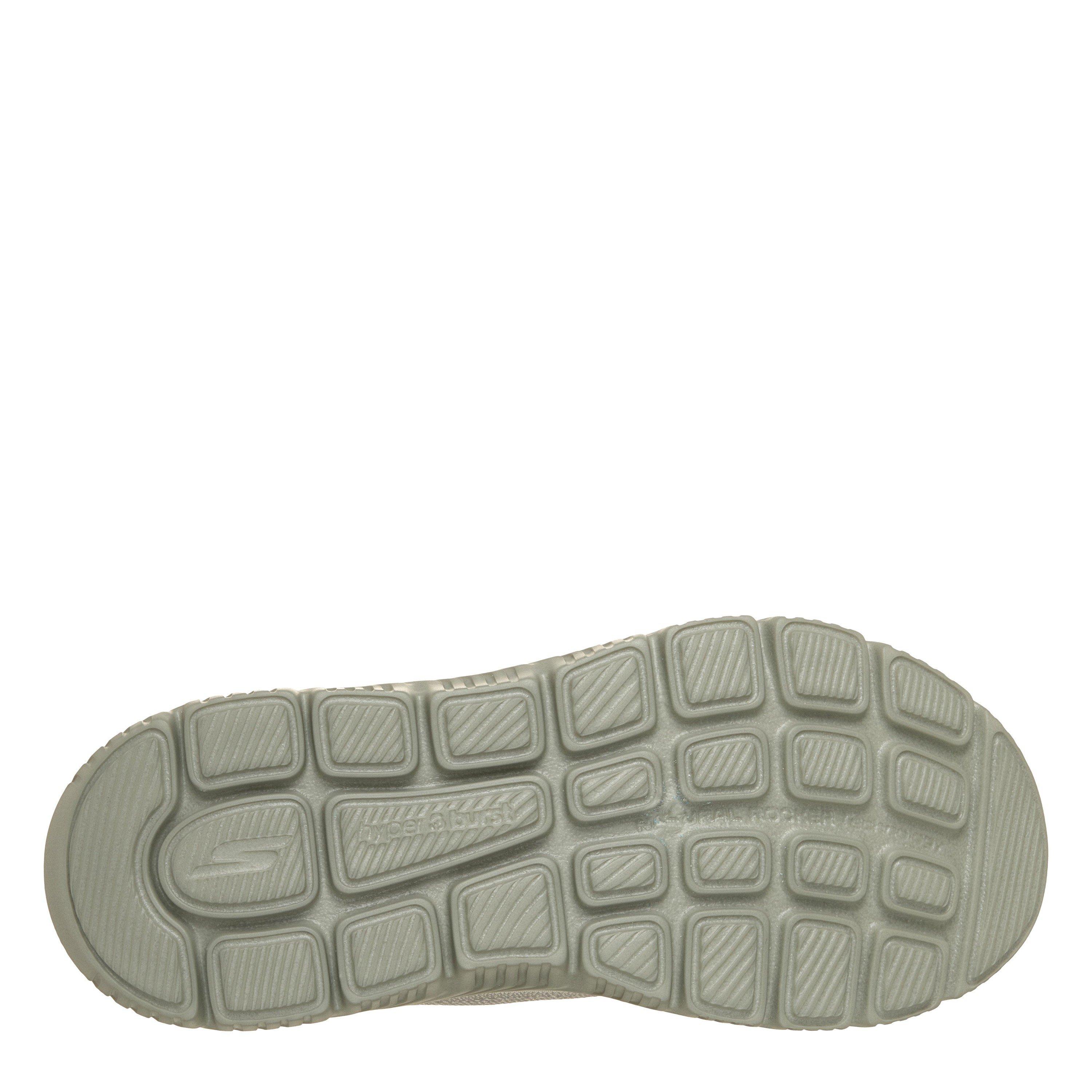Charcoal/Lime - Skechers - Go Walk Max Cushioning Hyper Slip On Trainers Mens - 5