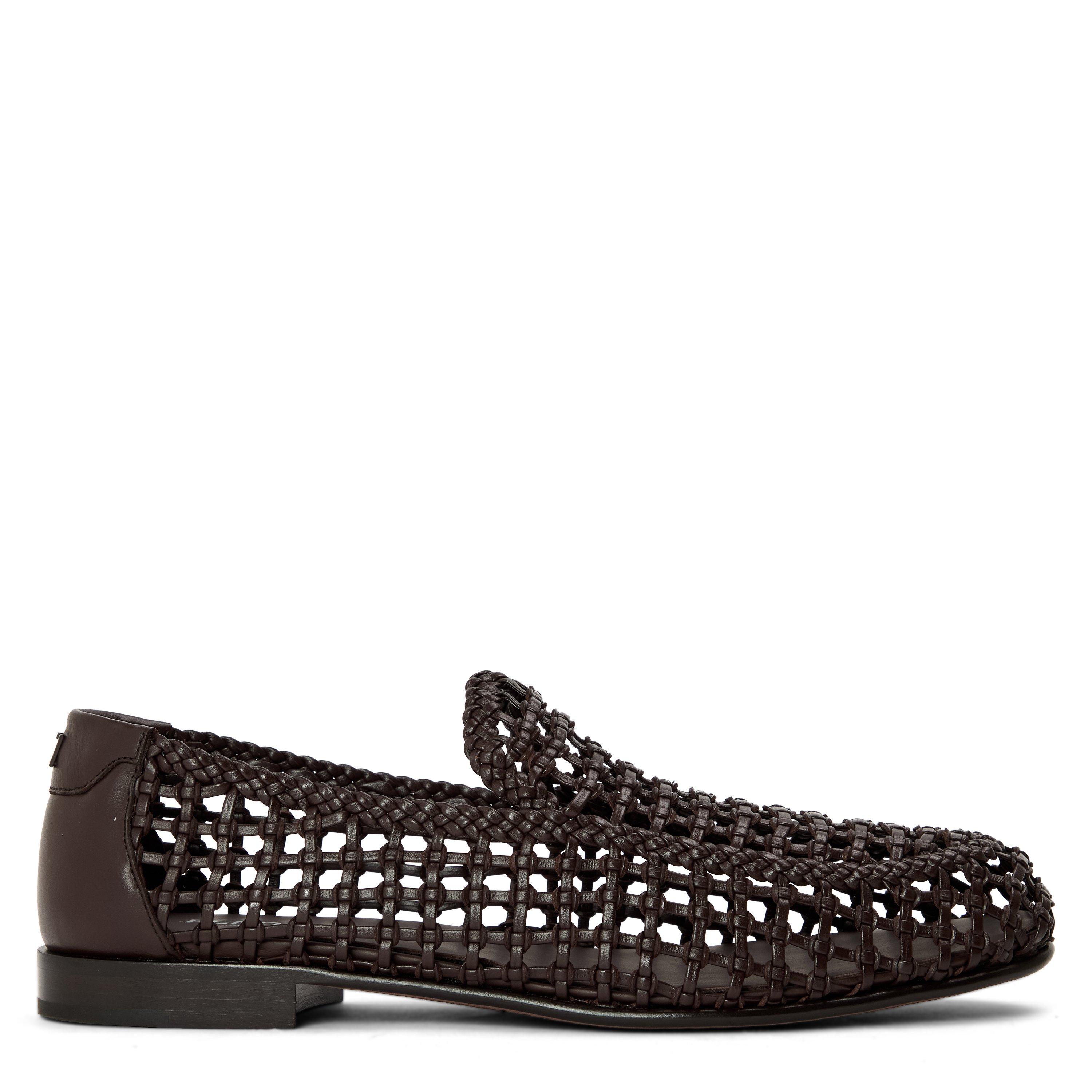 Fendi Mens Braided Loafers - Brown - Size 10 (45)