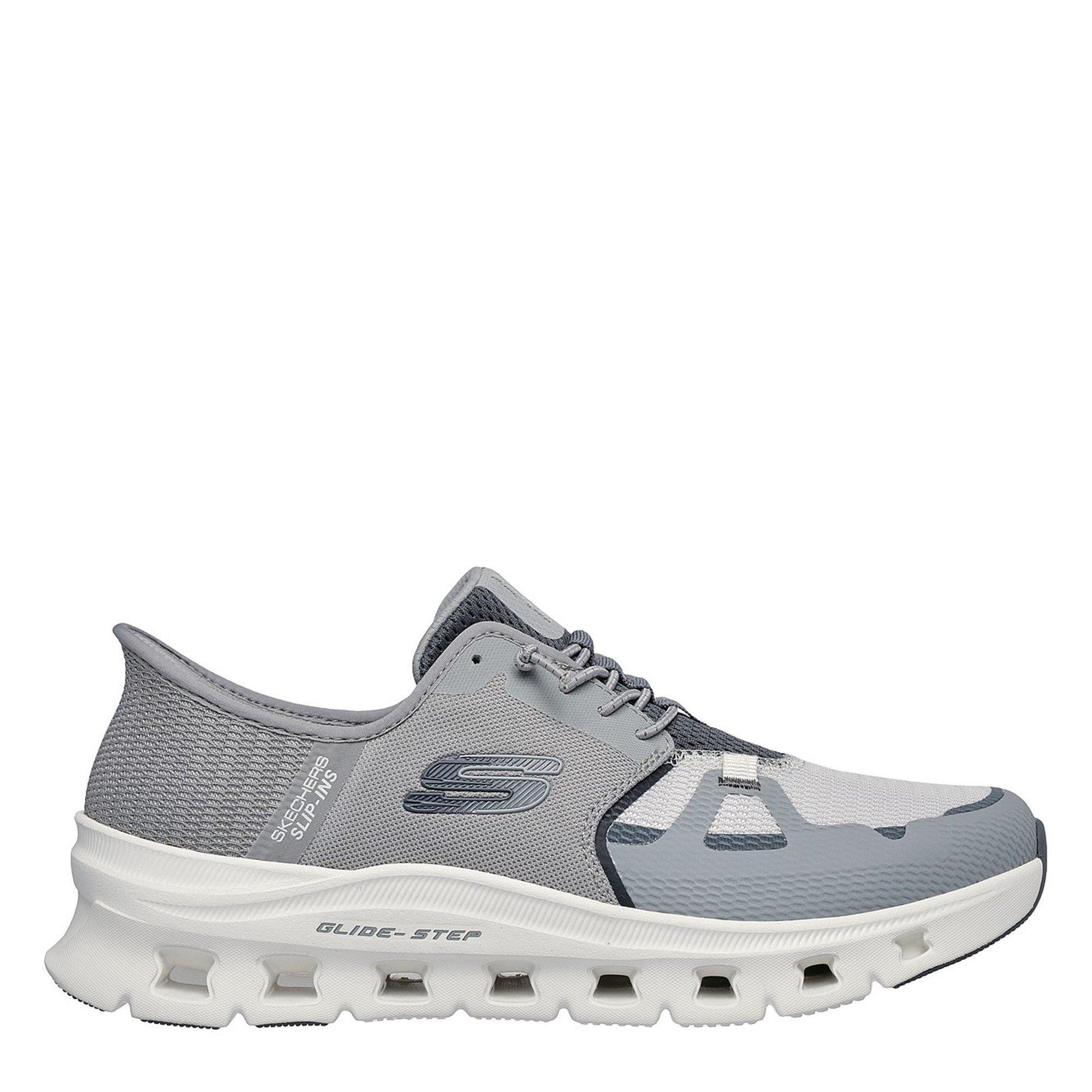 Grey/Charc - Skechers - Glide-Step Pro Slip On Runners Mens - 3