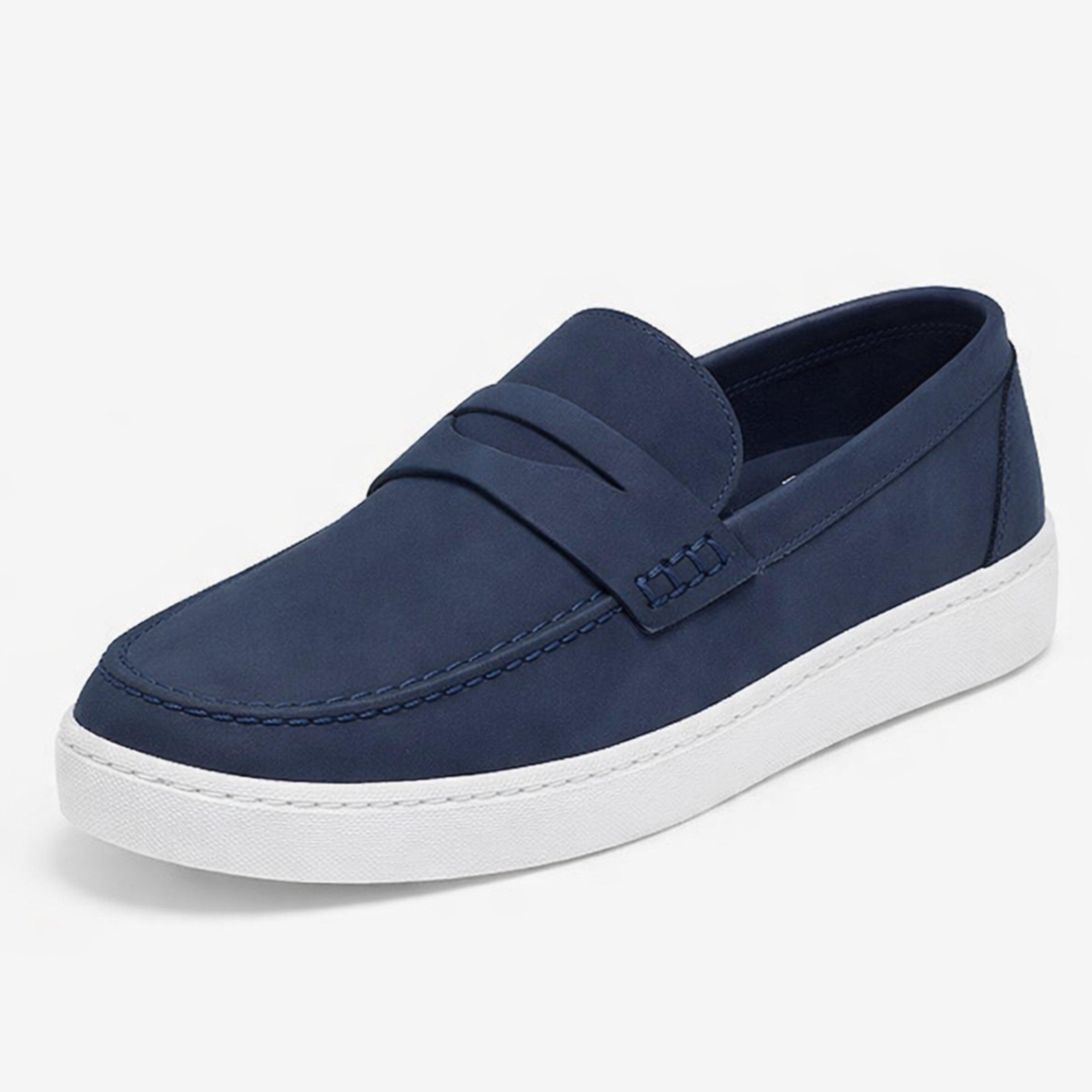 Navy - Brave Soul - Brave Soul Mens navy loafer - 2