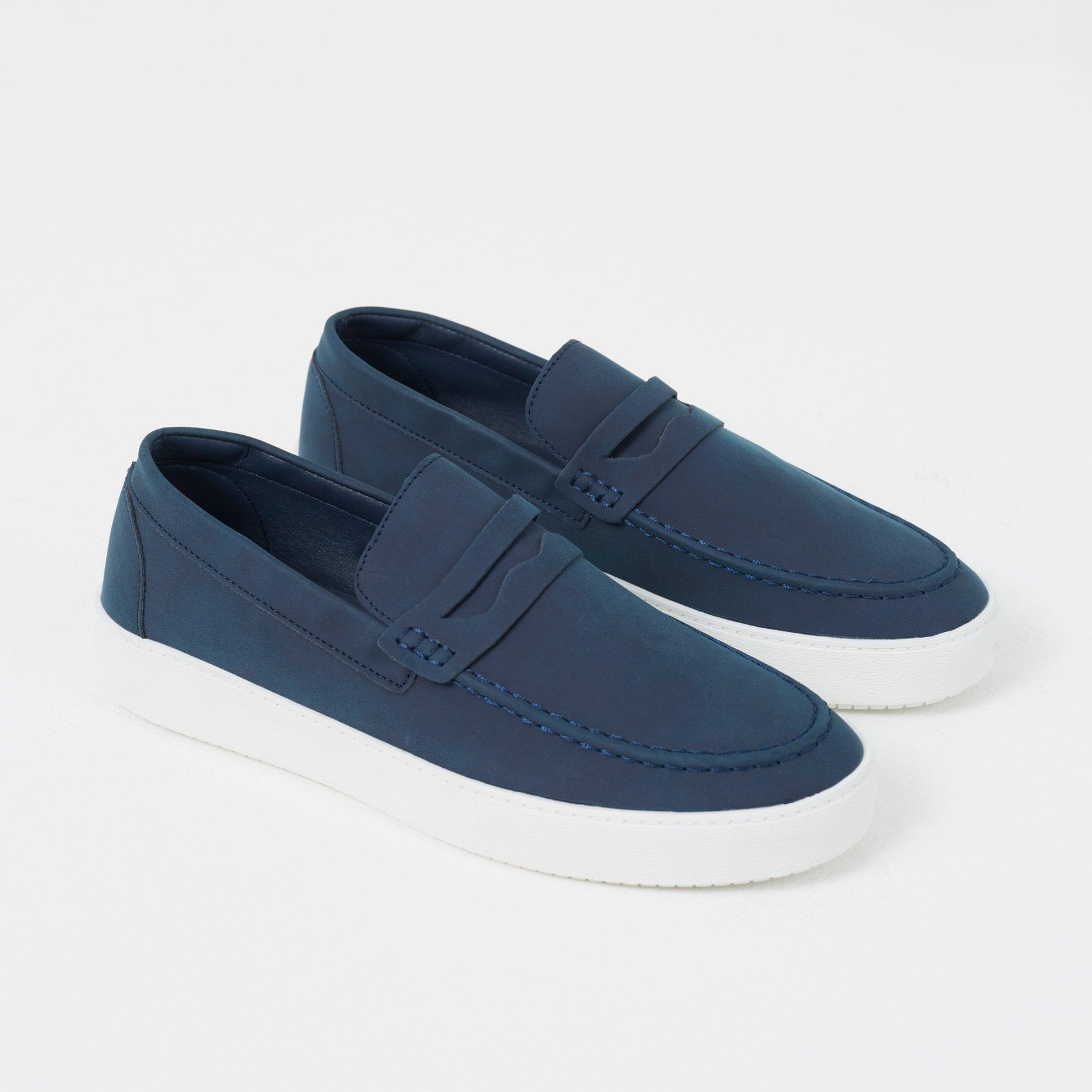 Navy - Brave Soul - Brave Soul Mens navy loafer - 4