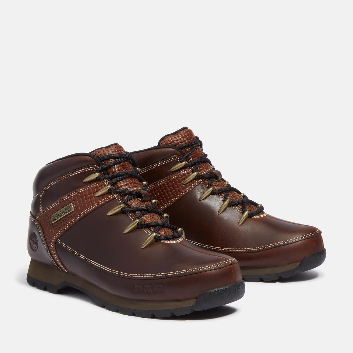 Med Brown Black - Timberland - Men's Brooklyn Waterproof Hiker Rugged Boots - 4