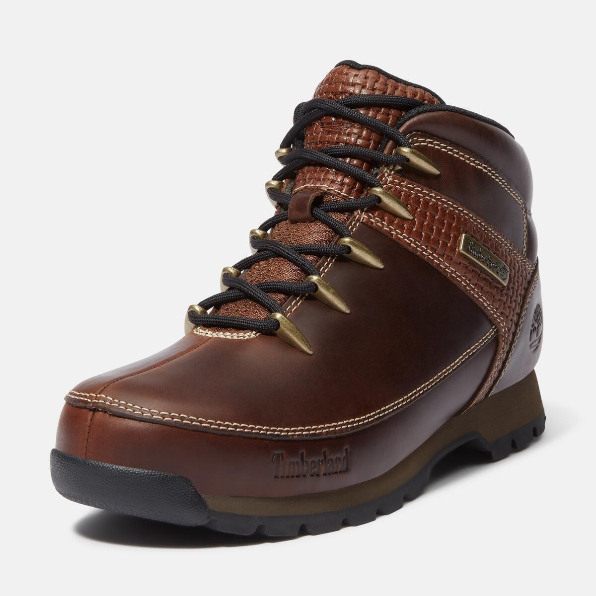Med Brown Black - Timberland - Men's Brooklyn Waterproof Hiker Rugged Boots - 9