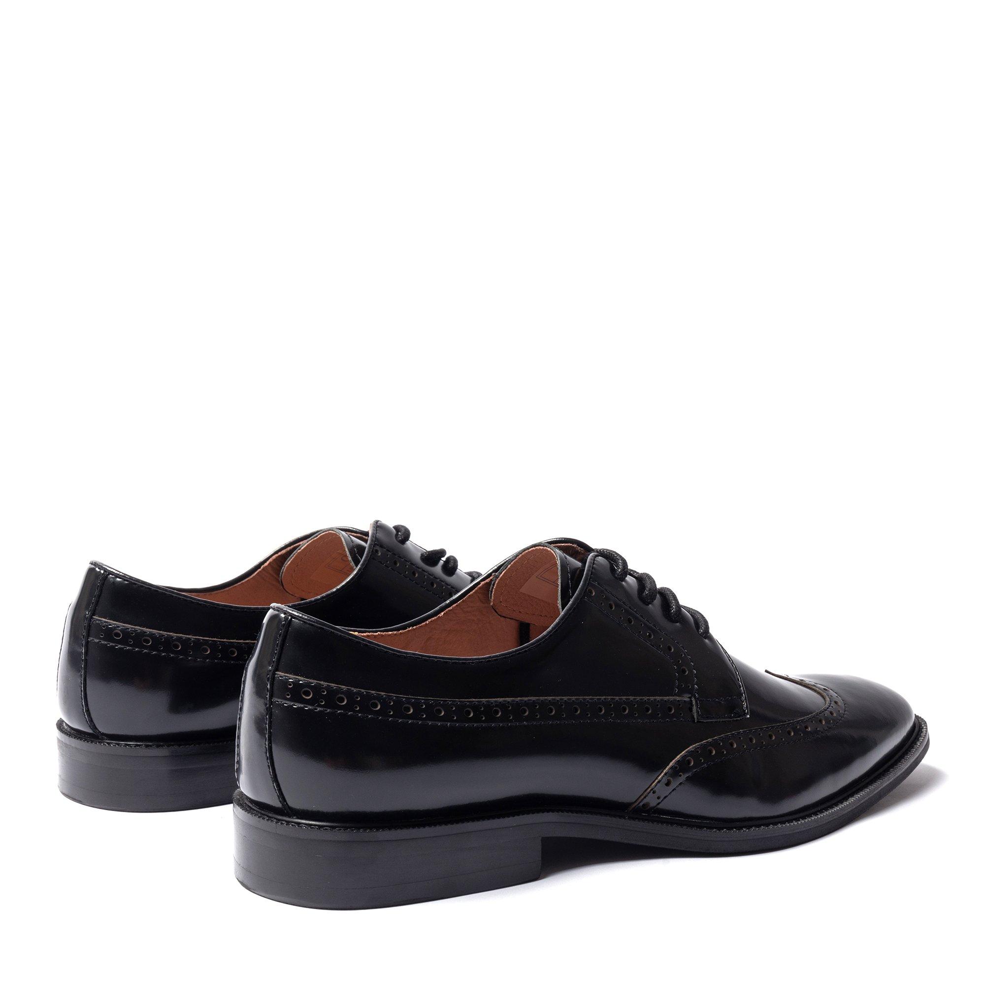 Zwart - Giorgio - Men Brogue Leather Oxford Shoes - 3