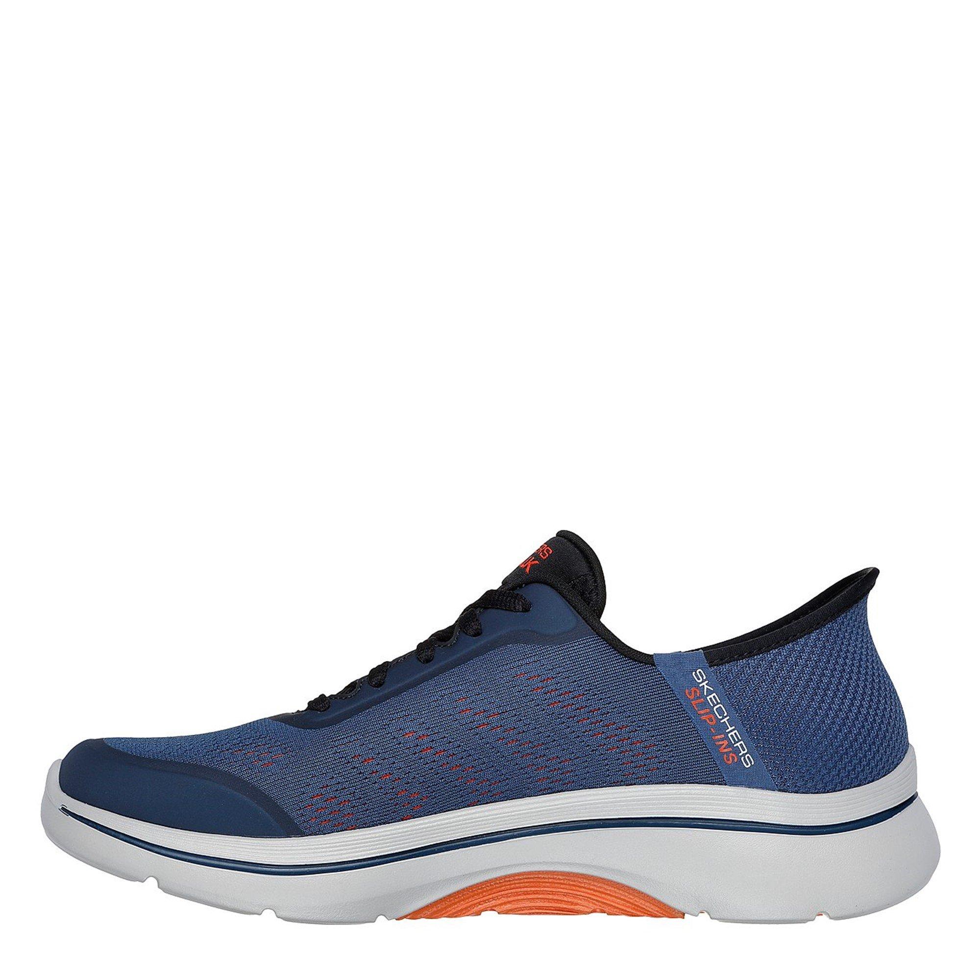 Navy/Orange - Skechers - Go Walk Arch Fit Slip On Runners - 2