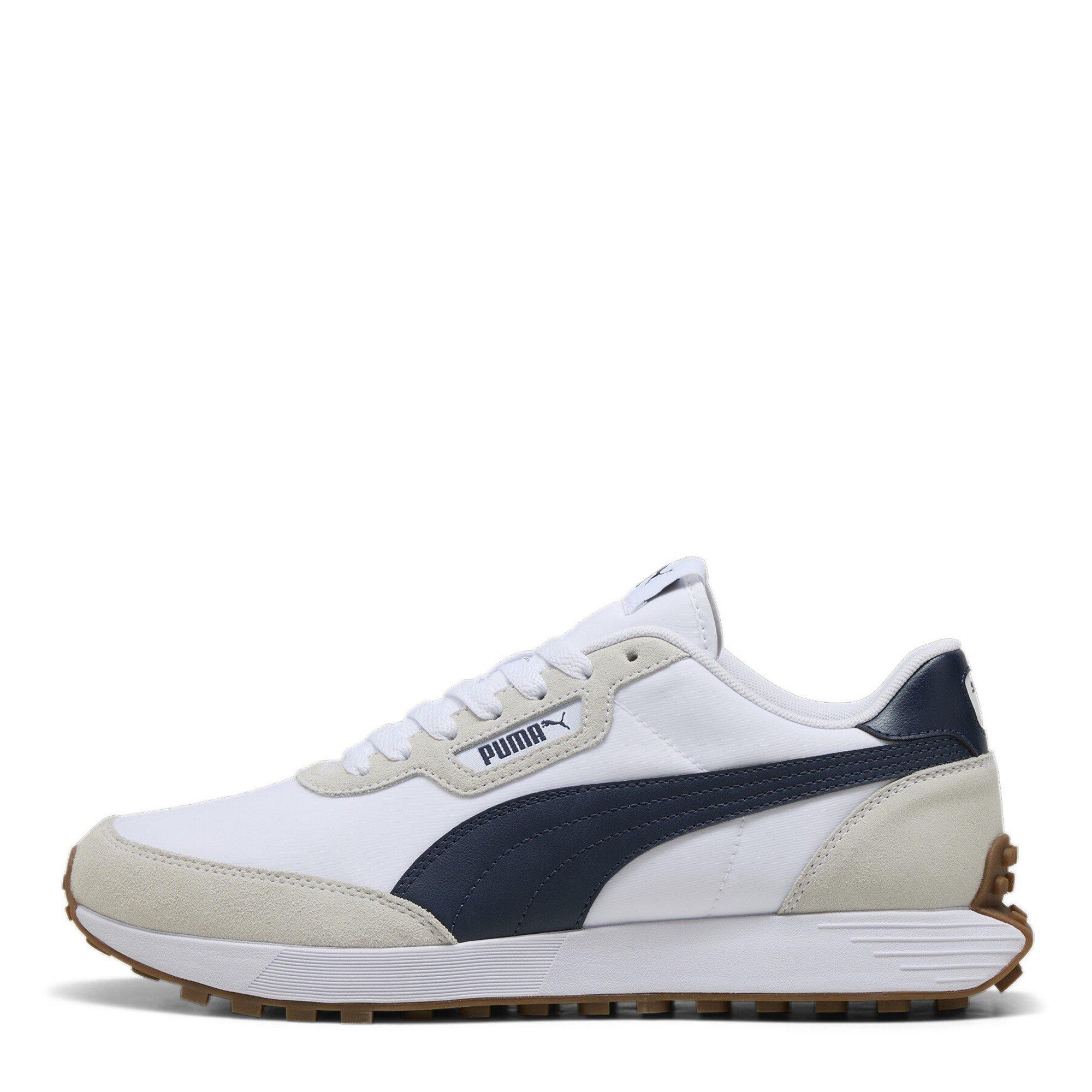 Wit/Marineblauw - Puma - Men's Runtamed Lugged Classic Low-Top Trainers - 2