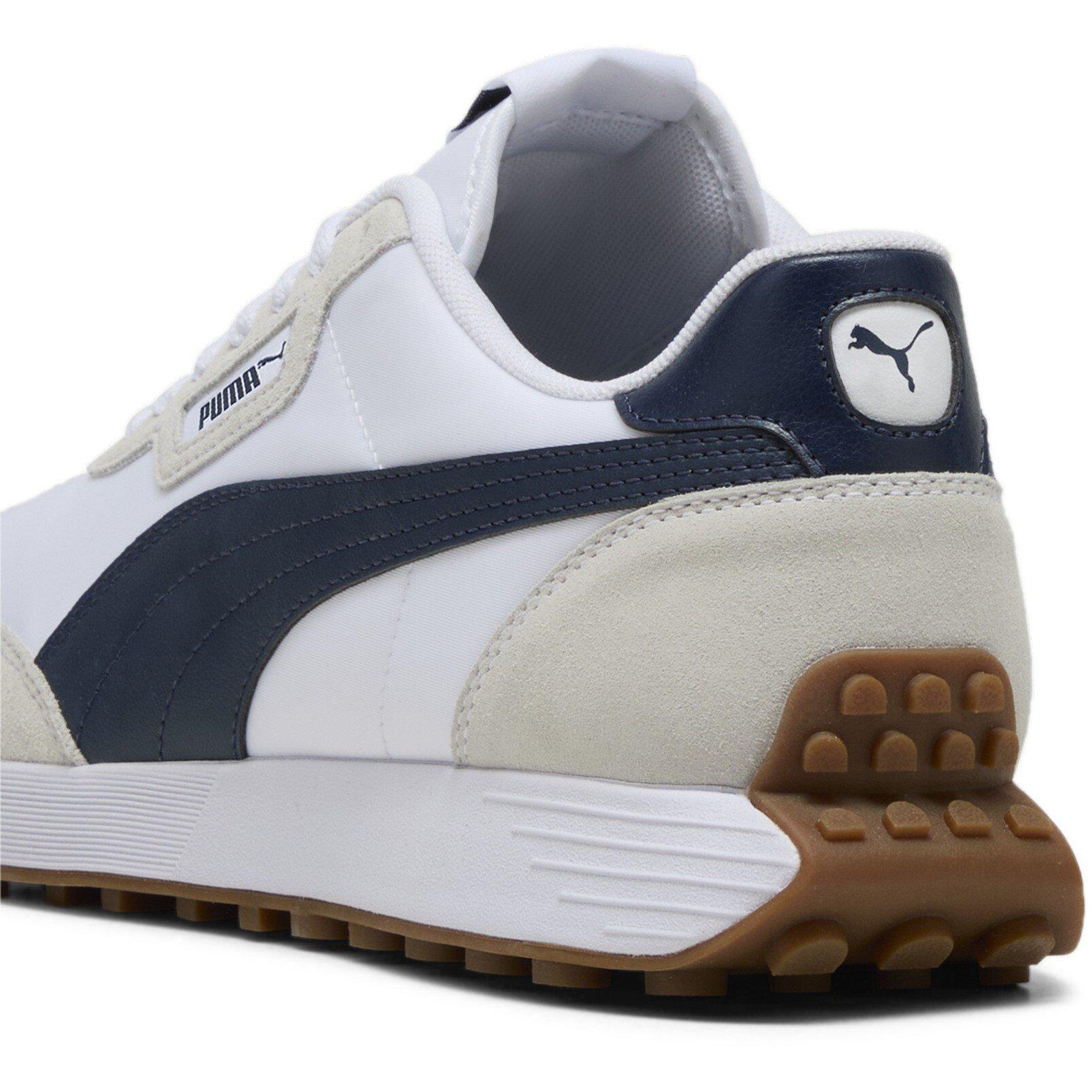 Wit/Marineblauw - Puma - Men's Runtamed Lugged Classic Low-Top Trainers - 5
