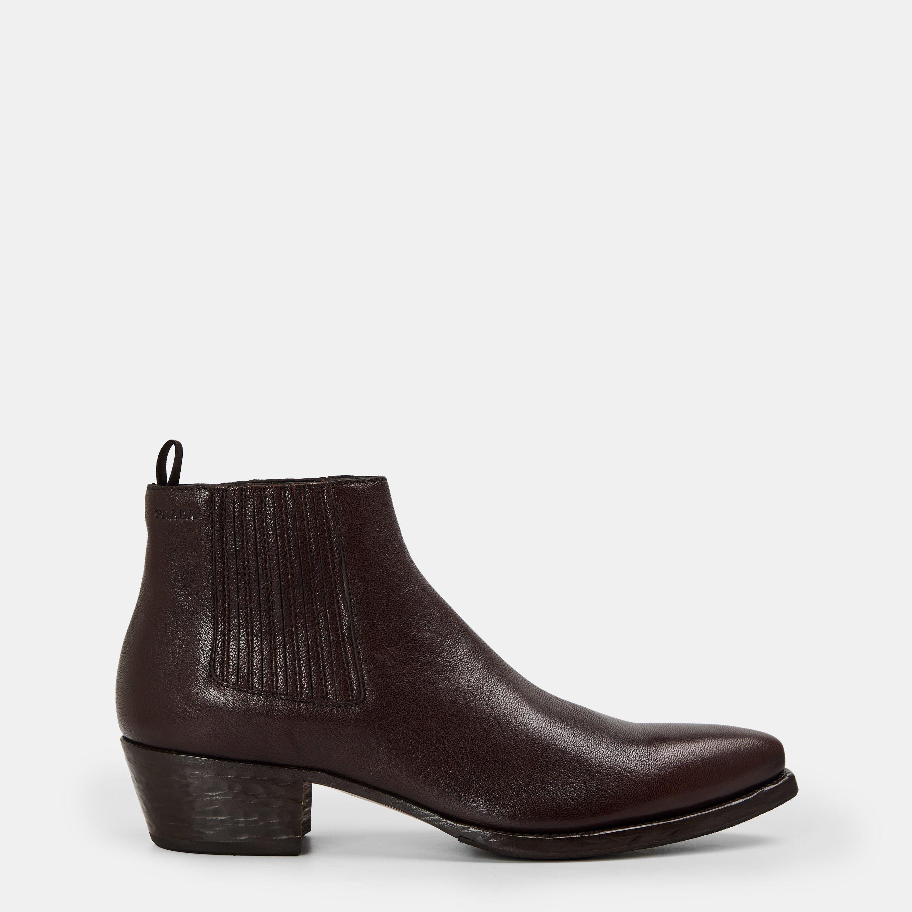 Prada Mens Chelsea Boots - Moro - Size 8 (42)