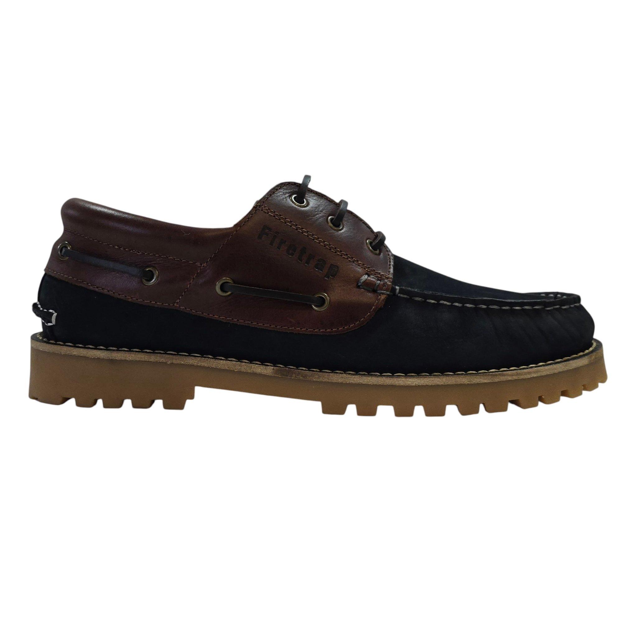 Navy/Brown - Firetrap - Jose Shoes Mens - 1