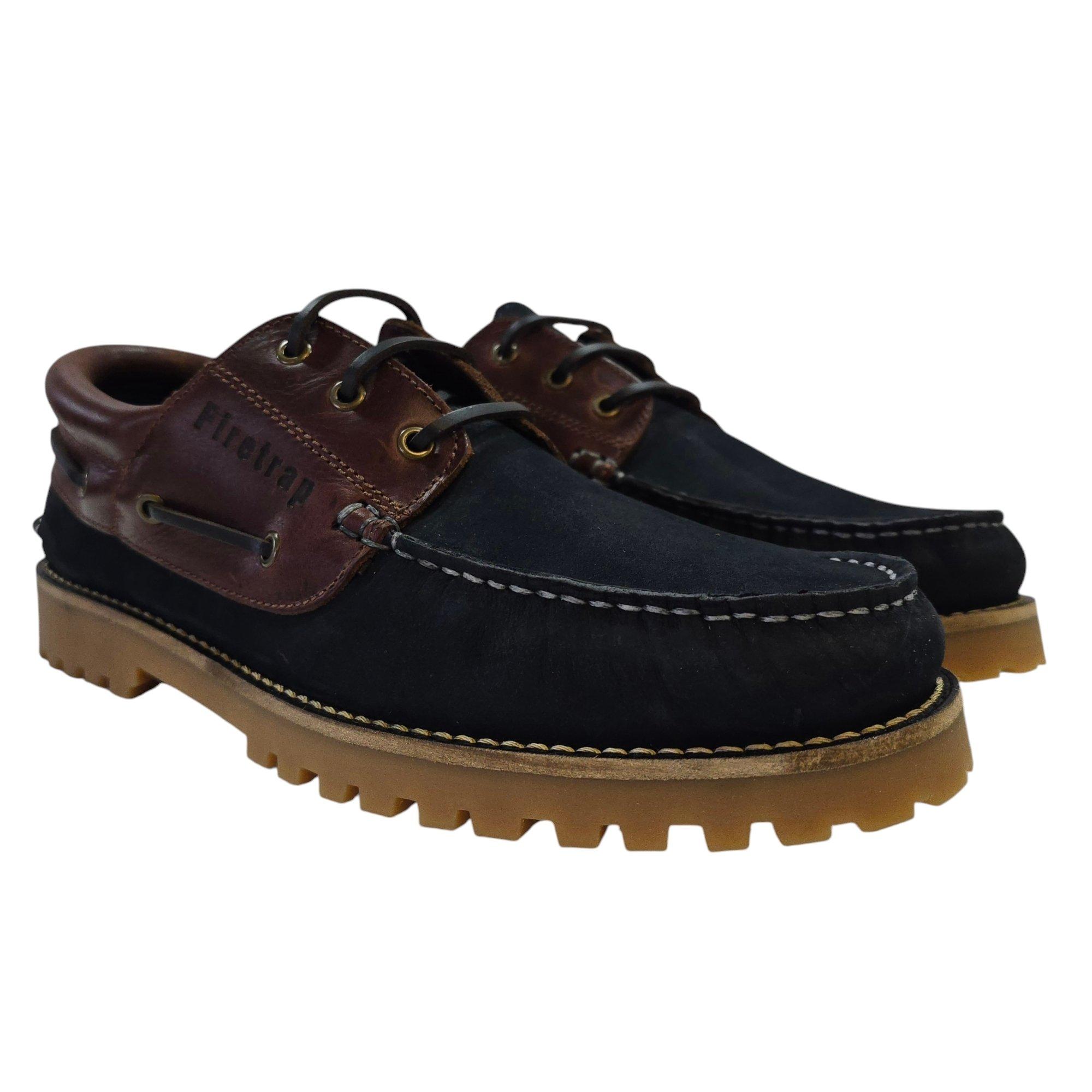 Navy/Bruin - Firetrap - Jose Shoes Mens - 3