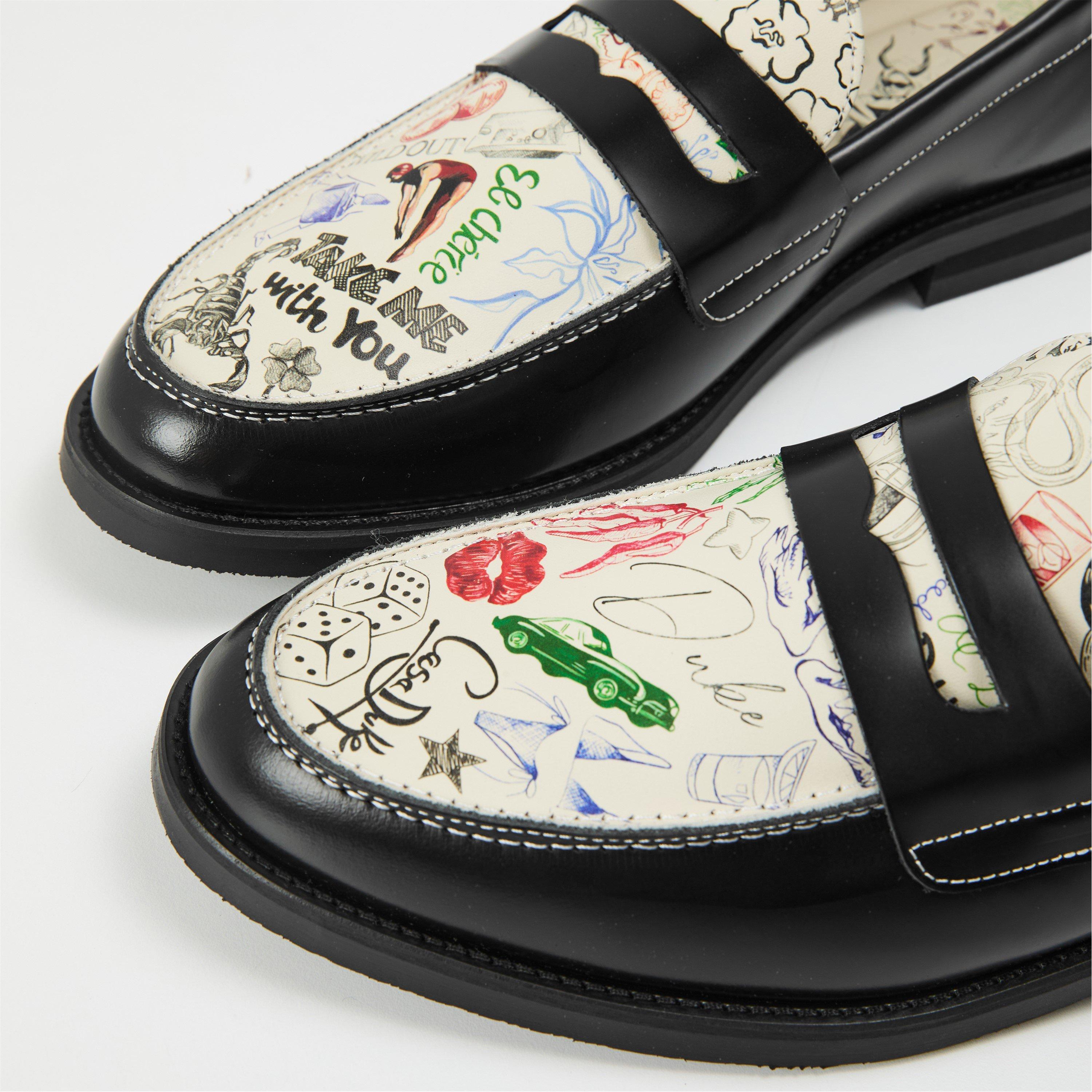 Black/White - Duke and Dexter - Men's Loafers - 4