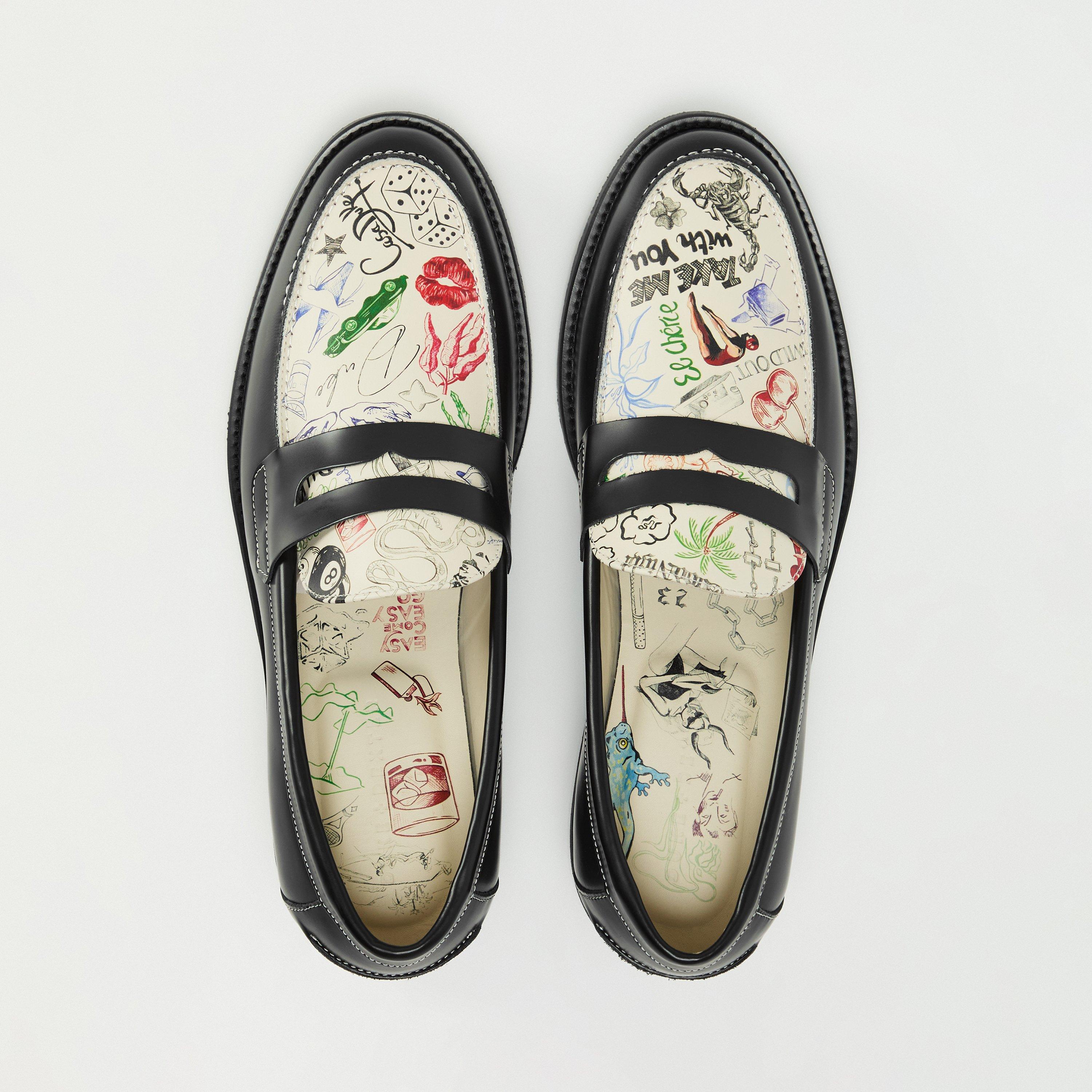 Black/White - Duke and Dexter - Men's Loafers - 5