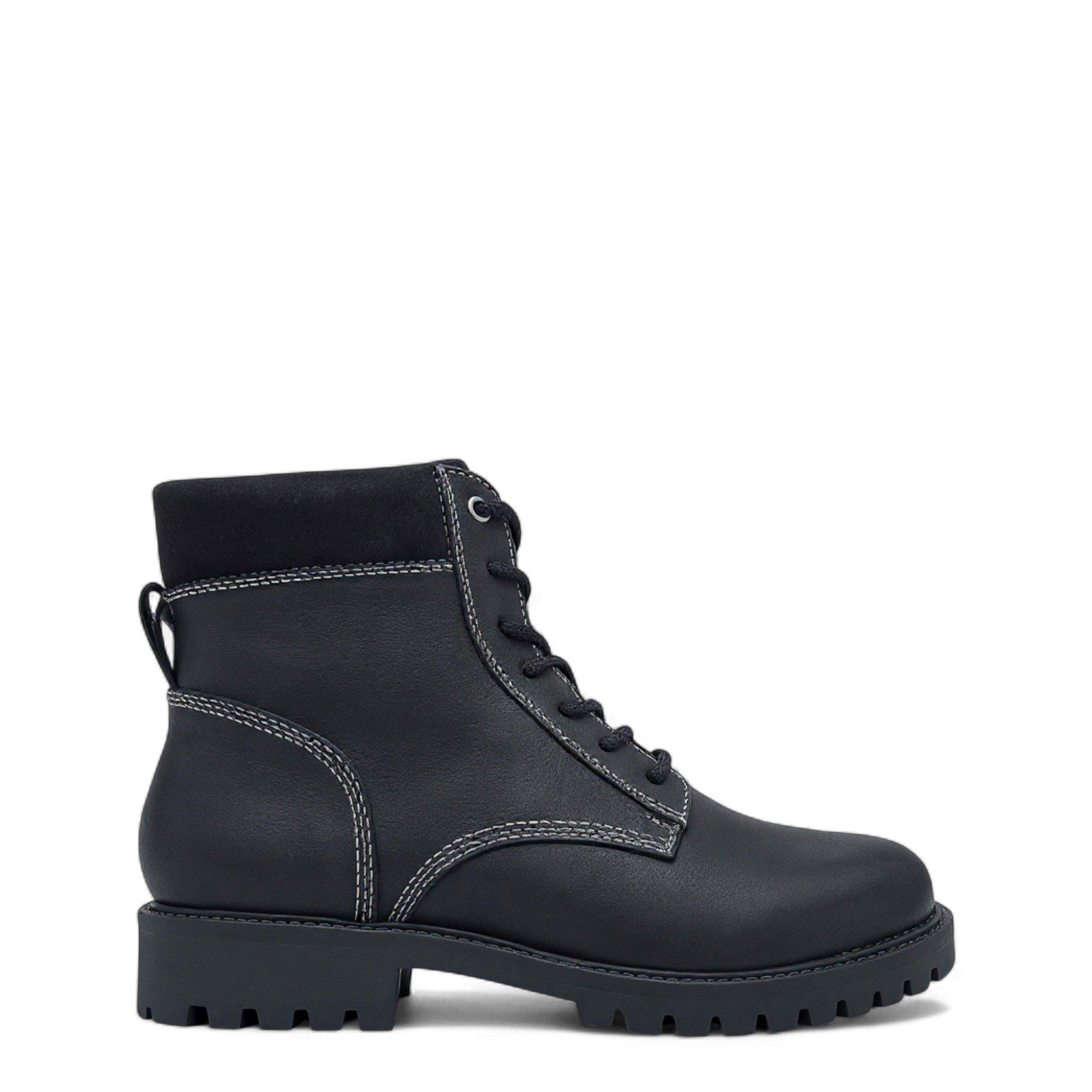 Black - Firetrap - Men's Rascart Leather Hiker Boots - 1