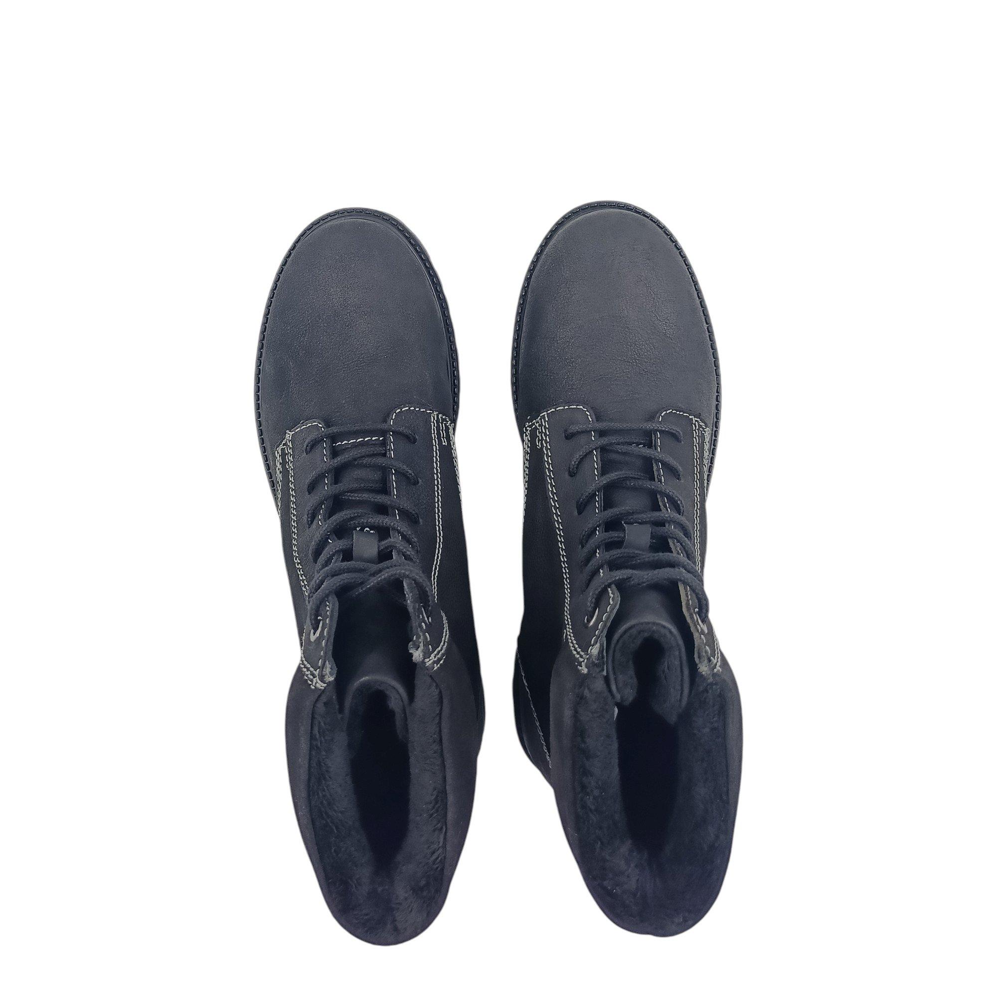 Schwarz - Firetrap - Rascart Leather Hiker Boots - 5