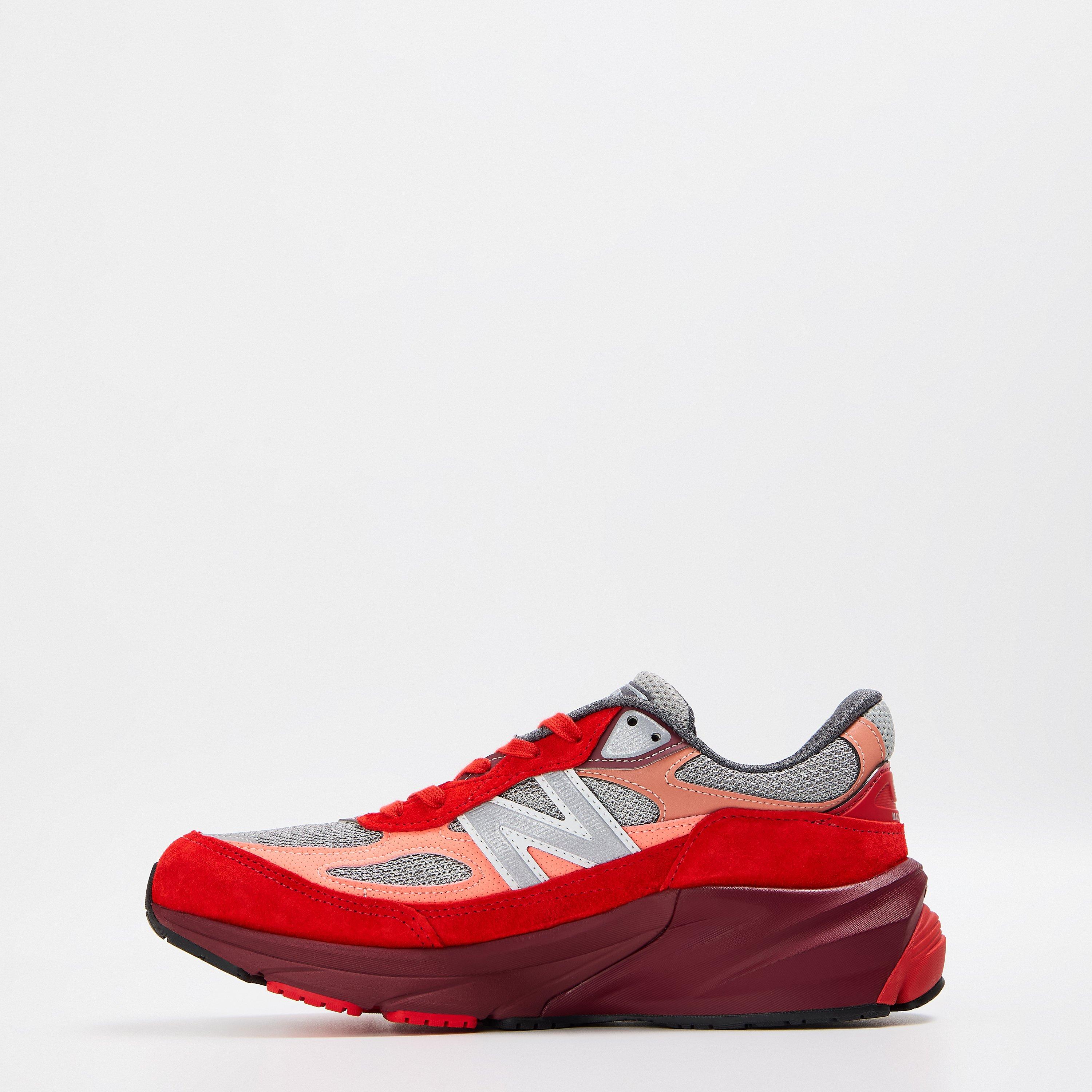 Red Grey - New Balance - Women's Heritage Low-Top Trainers - 2