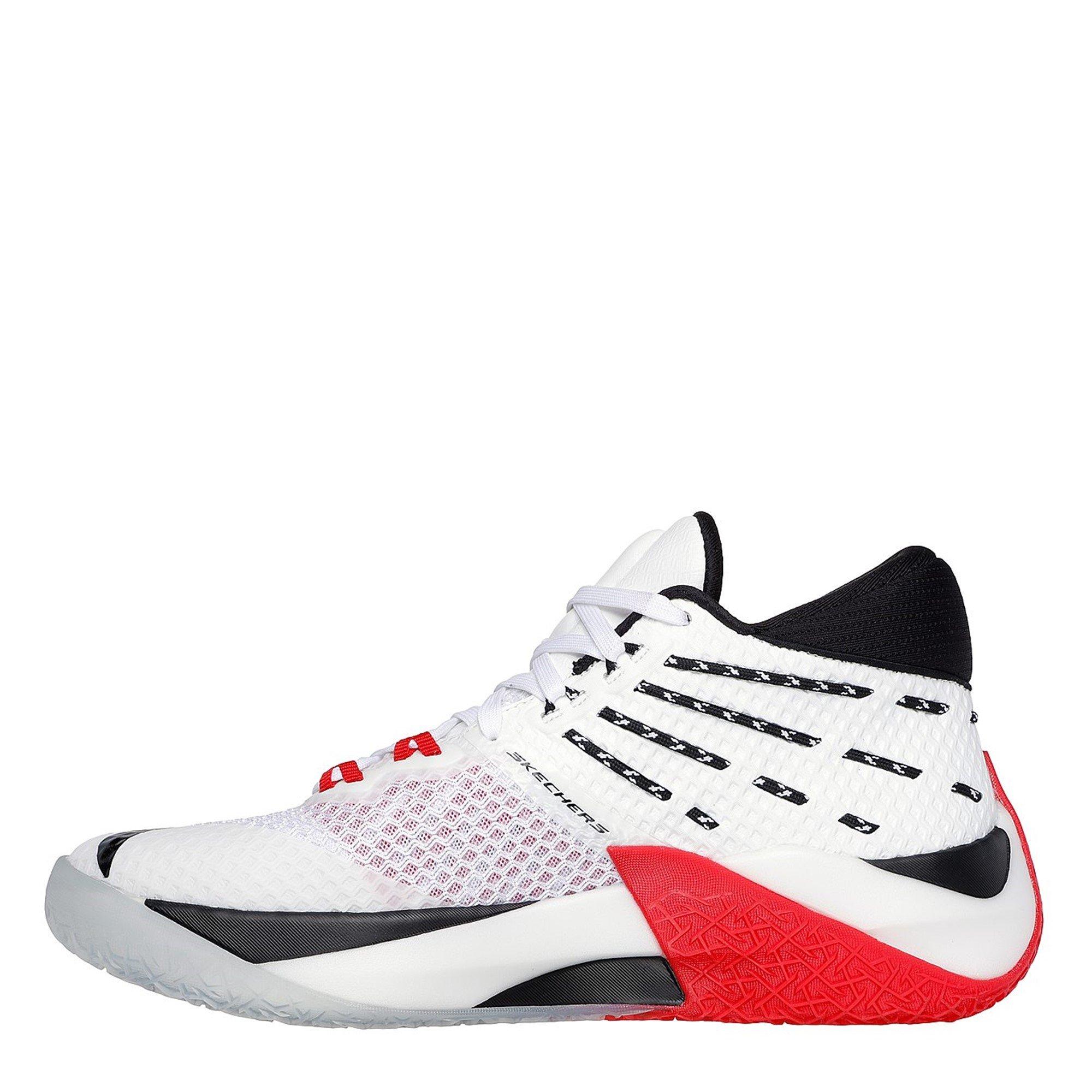 White/Black - Skechers - Reign Basketball Trainers Mens - 2