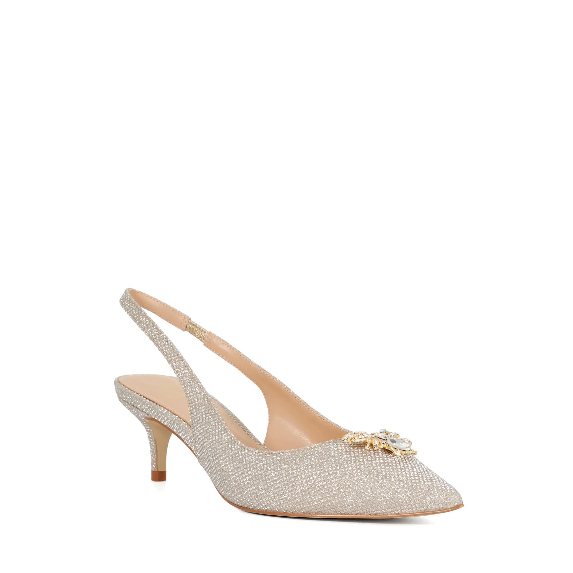 Guld - Dune London - Women's Cincia Heel Slingbacks - 2