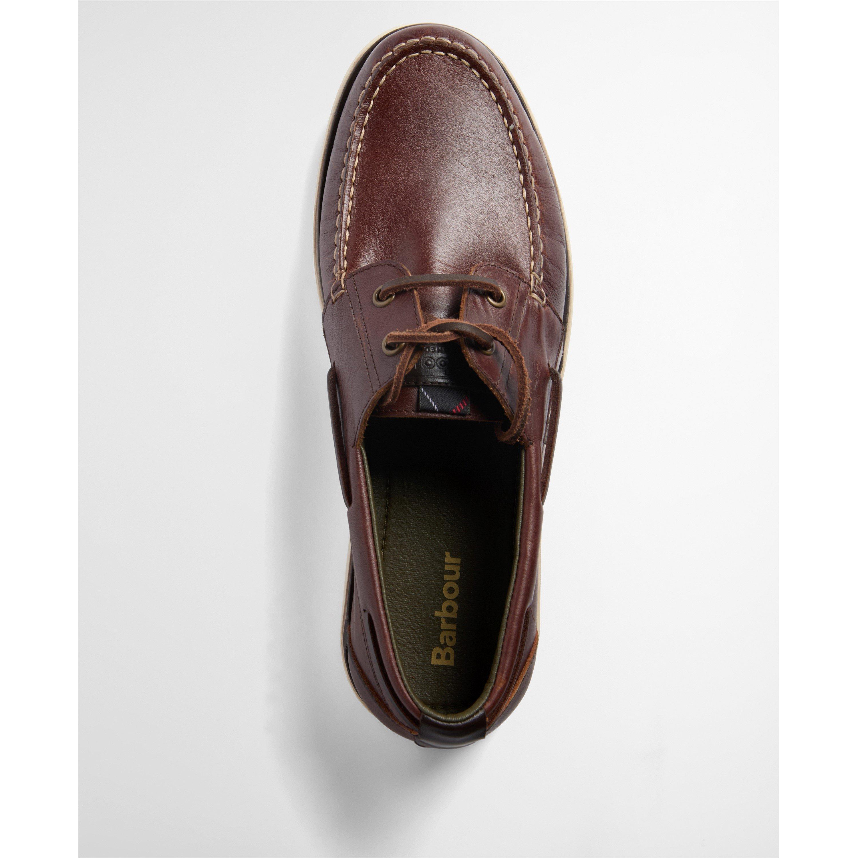 BR77 Dark Brown - Barbour - Mens Rothley Boat Shoes - 5