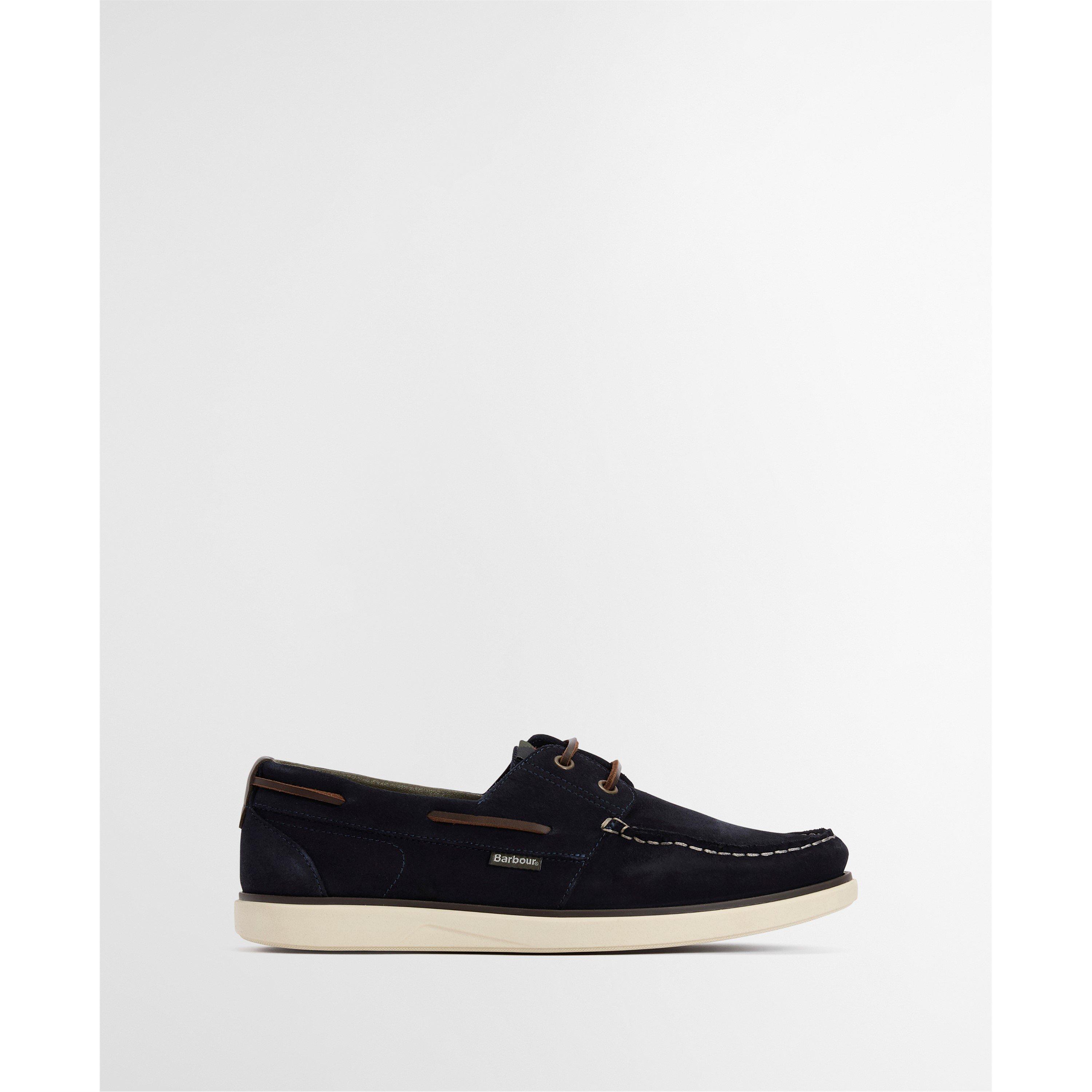 Navy Suede - Barbour - Mens Rothley Boat Shoes - 1