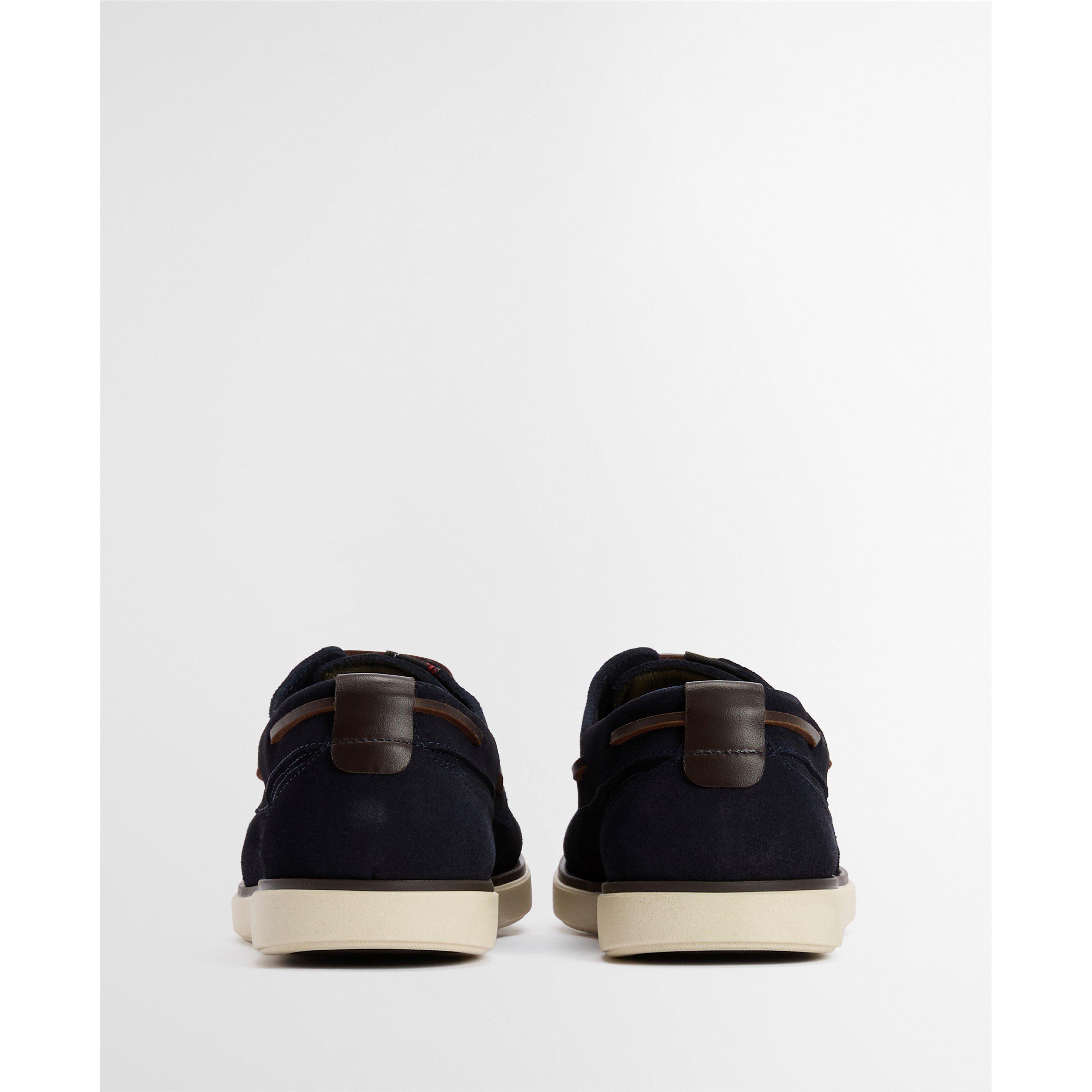 Navy Suede - Barbour - Mens Rothley Boat Shoes - 3