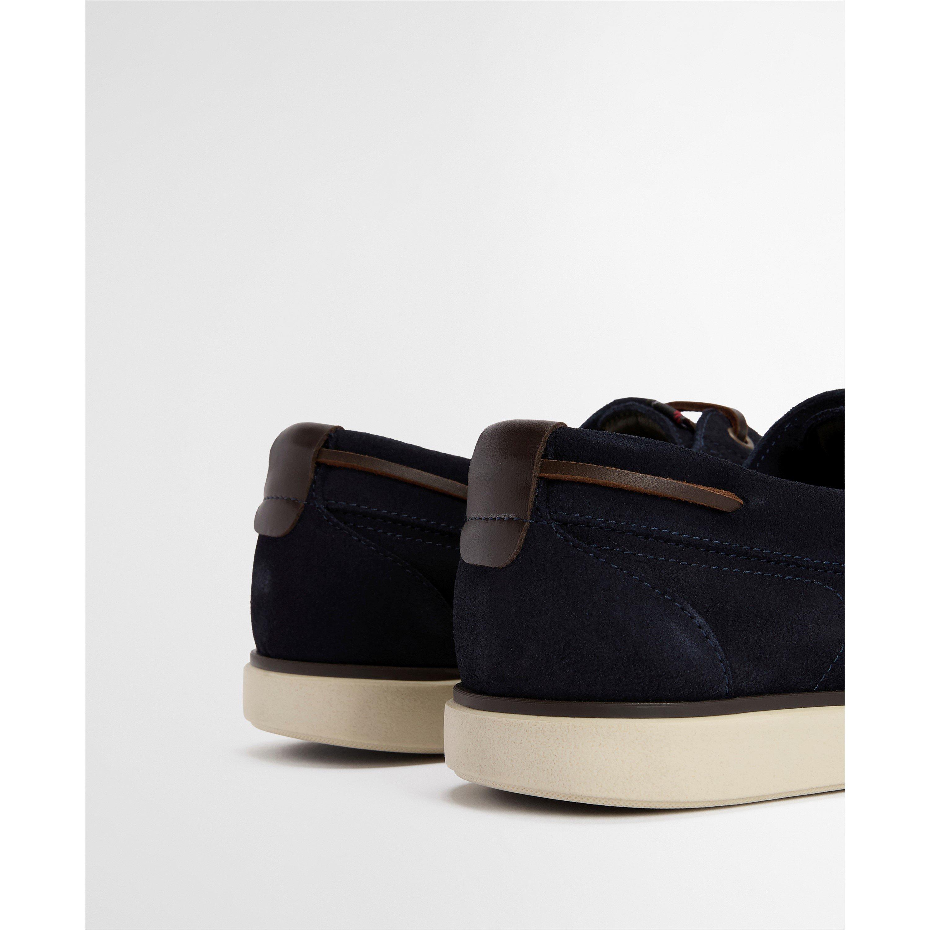 Navy Suede - Barbour - Mens Rothley Boat Shoes - 4