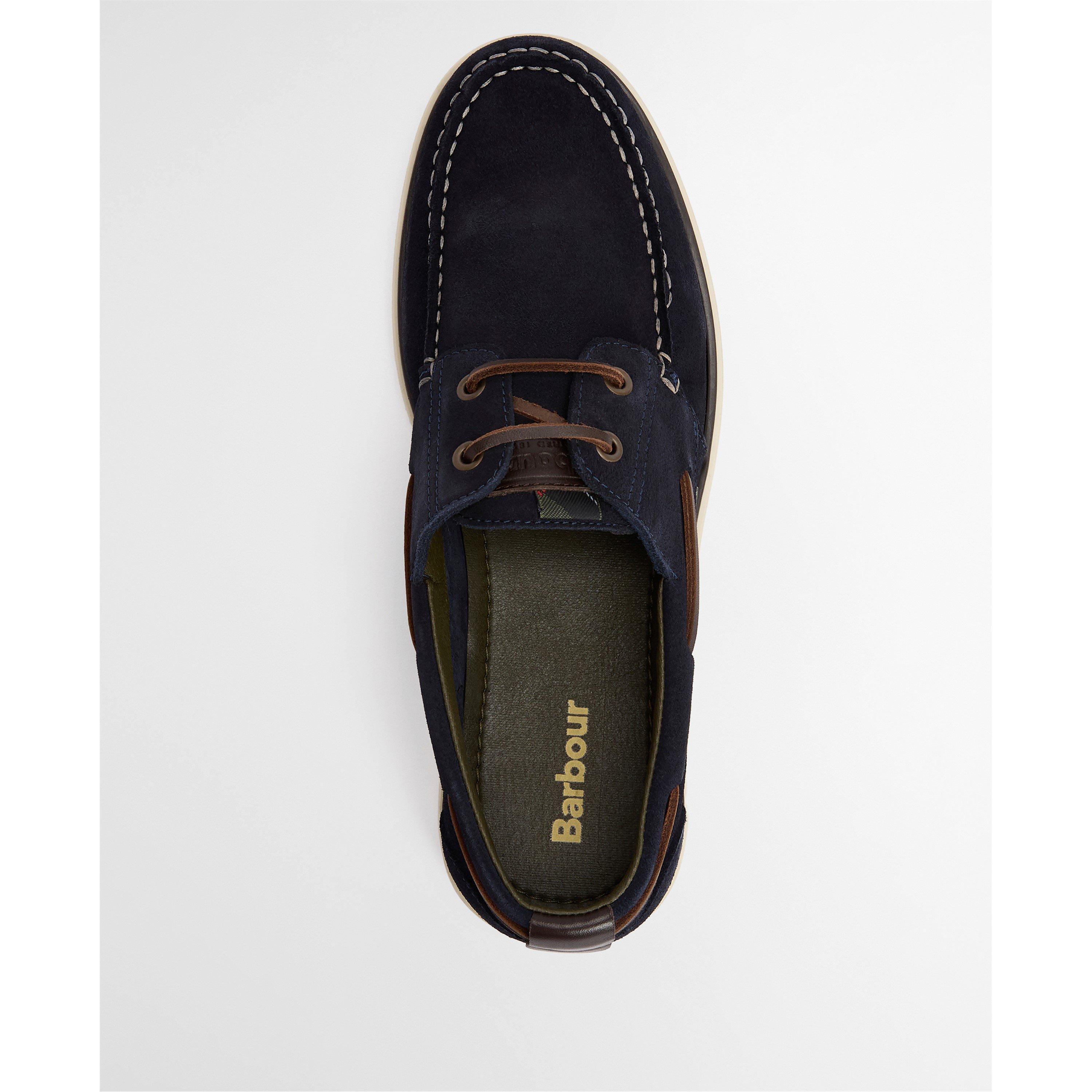 Navy Suede - Barbour - Mens Rothley Boat Shoes - 5