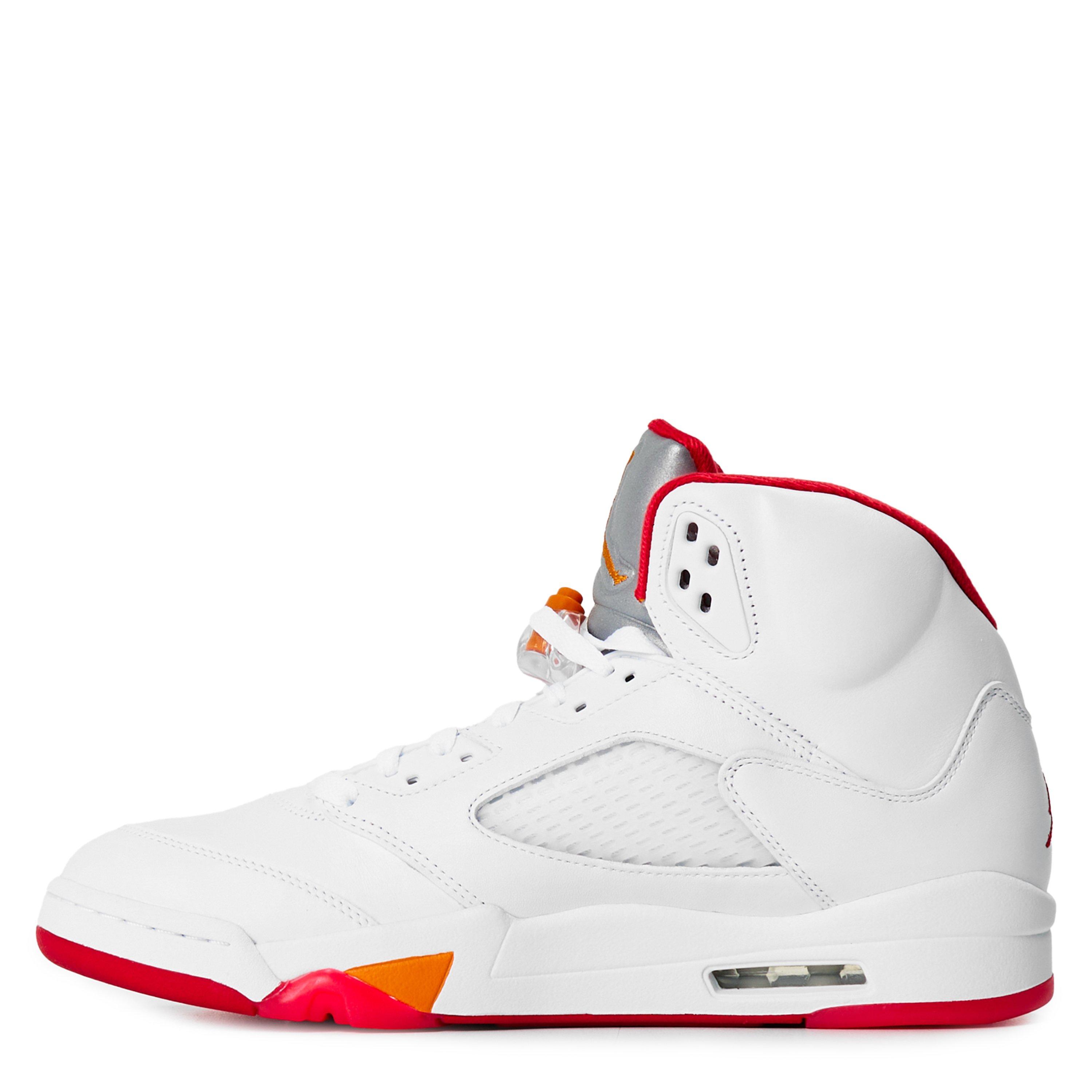 White/Fire Red - Air Jordan - Air Jordan 5 Retro Fire Red - 2