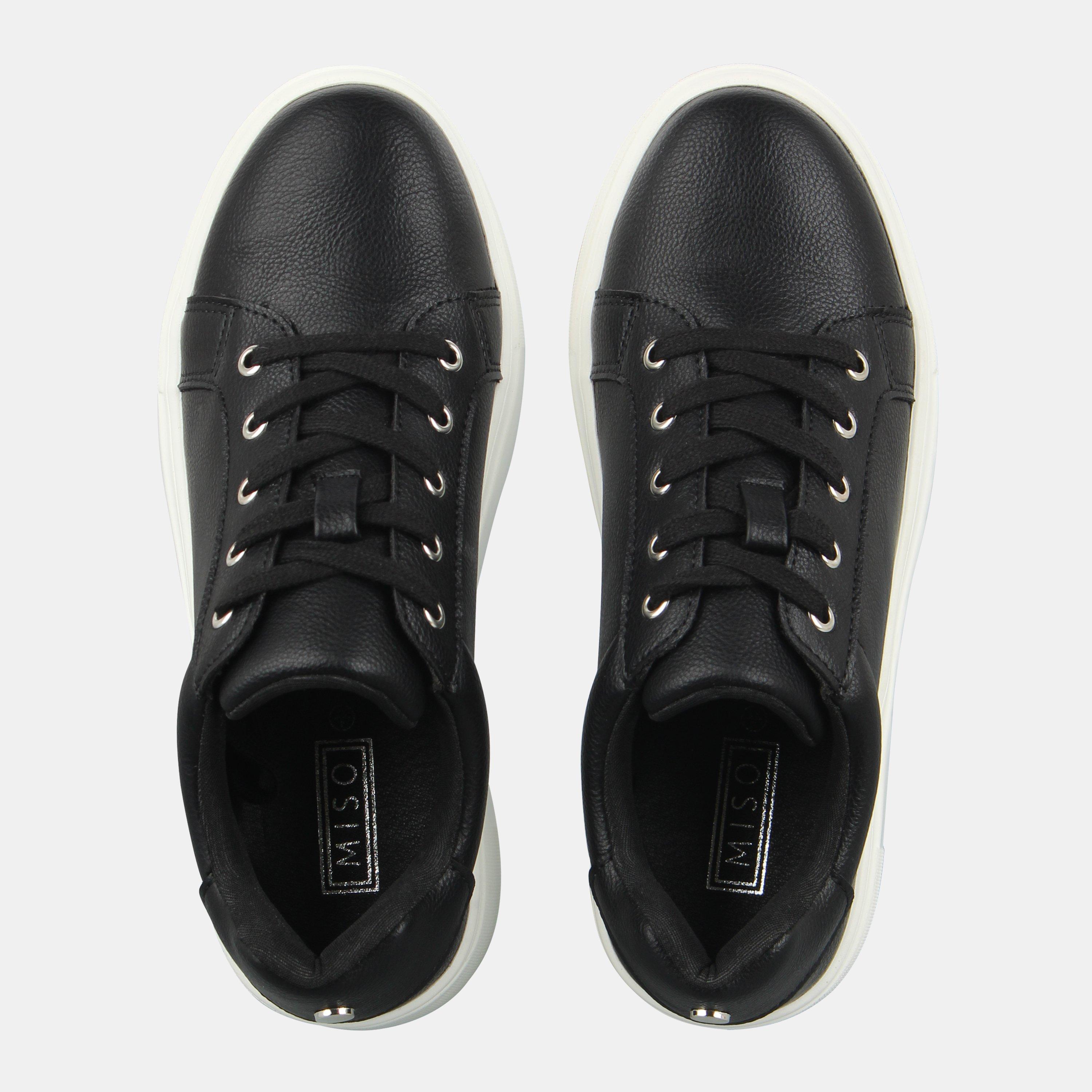 Black/White - Miso - Chunk Wedge Trainers - 4