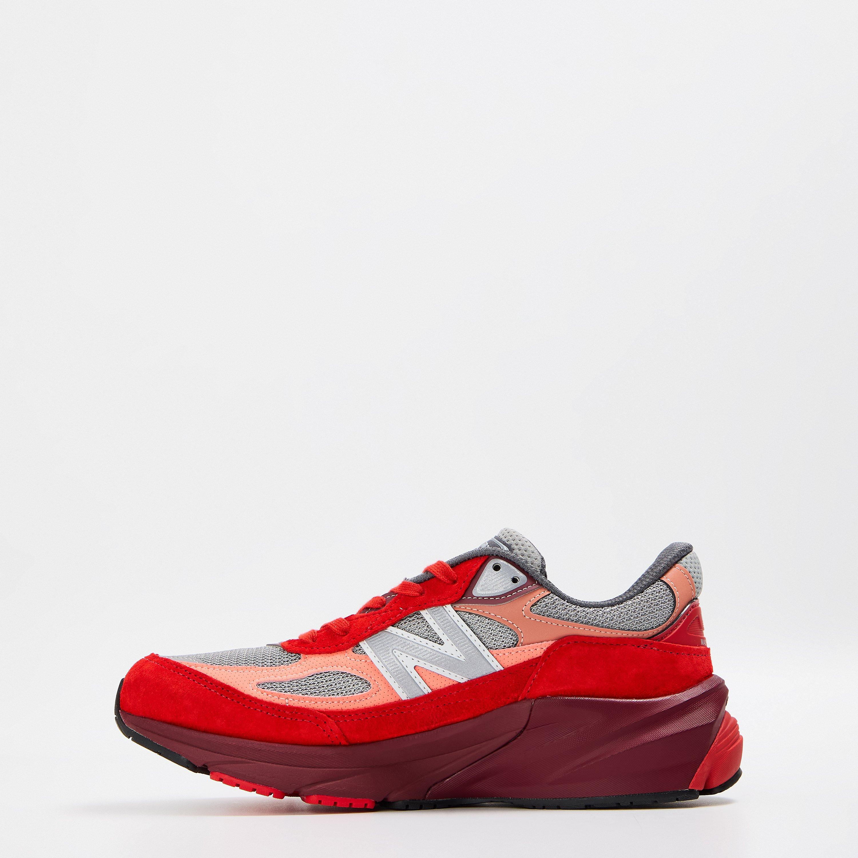 Red Grey - New Balance - Men's Heritage Low-Top Trainers - 2