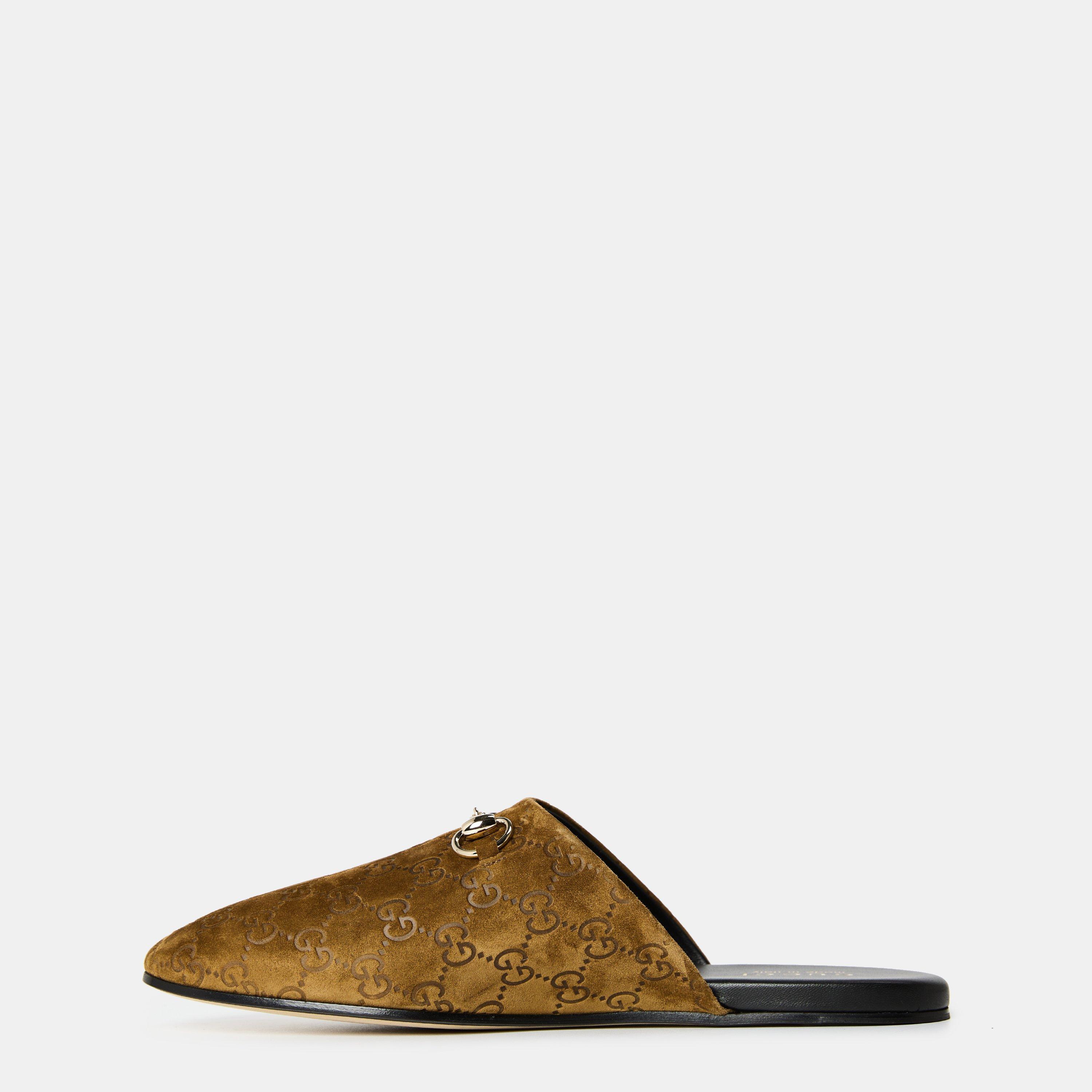 Brown - Gucci - Men's Suede Flat Mule - 2