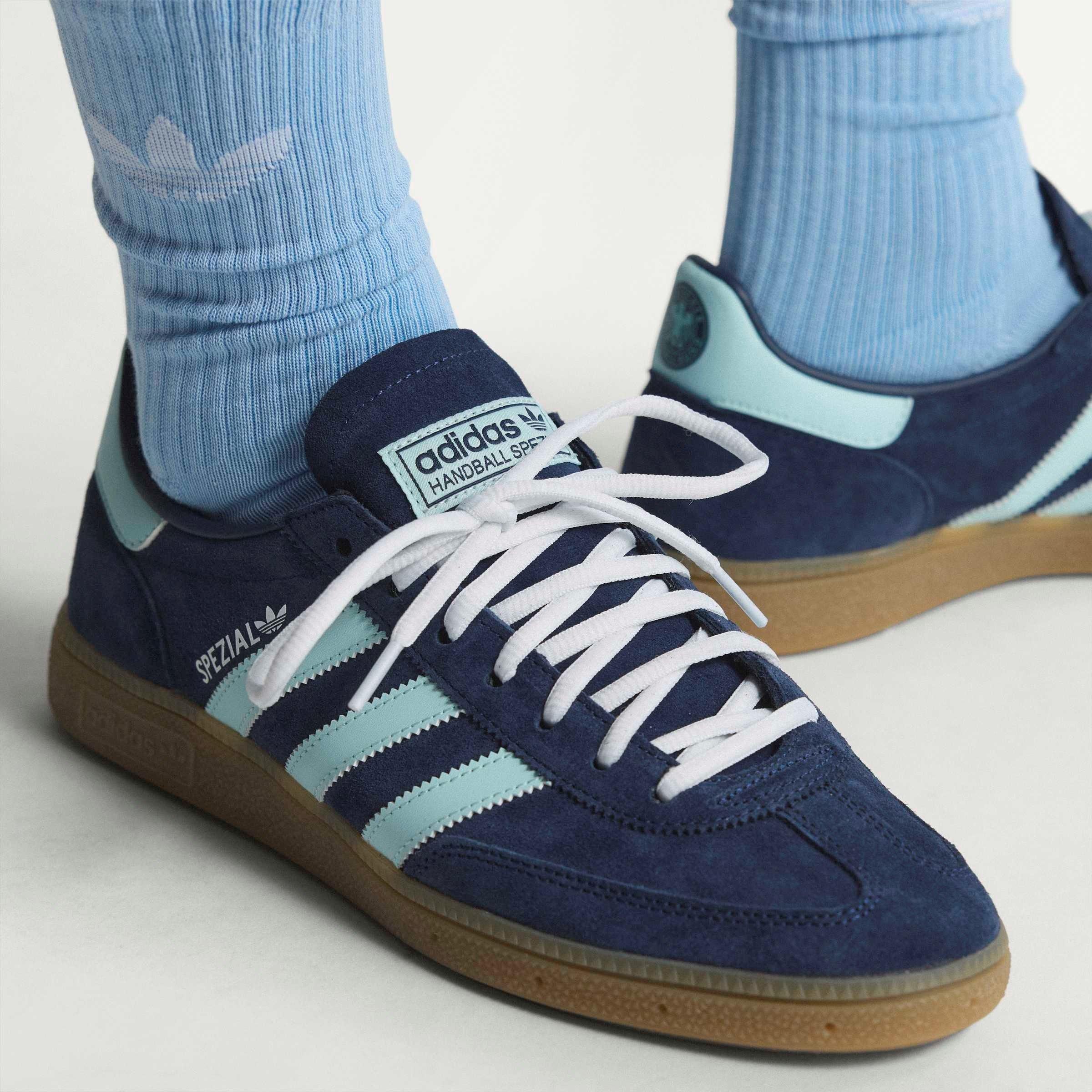 Blå/Aqua - adidas - Men's Low-Top Trainers - 16