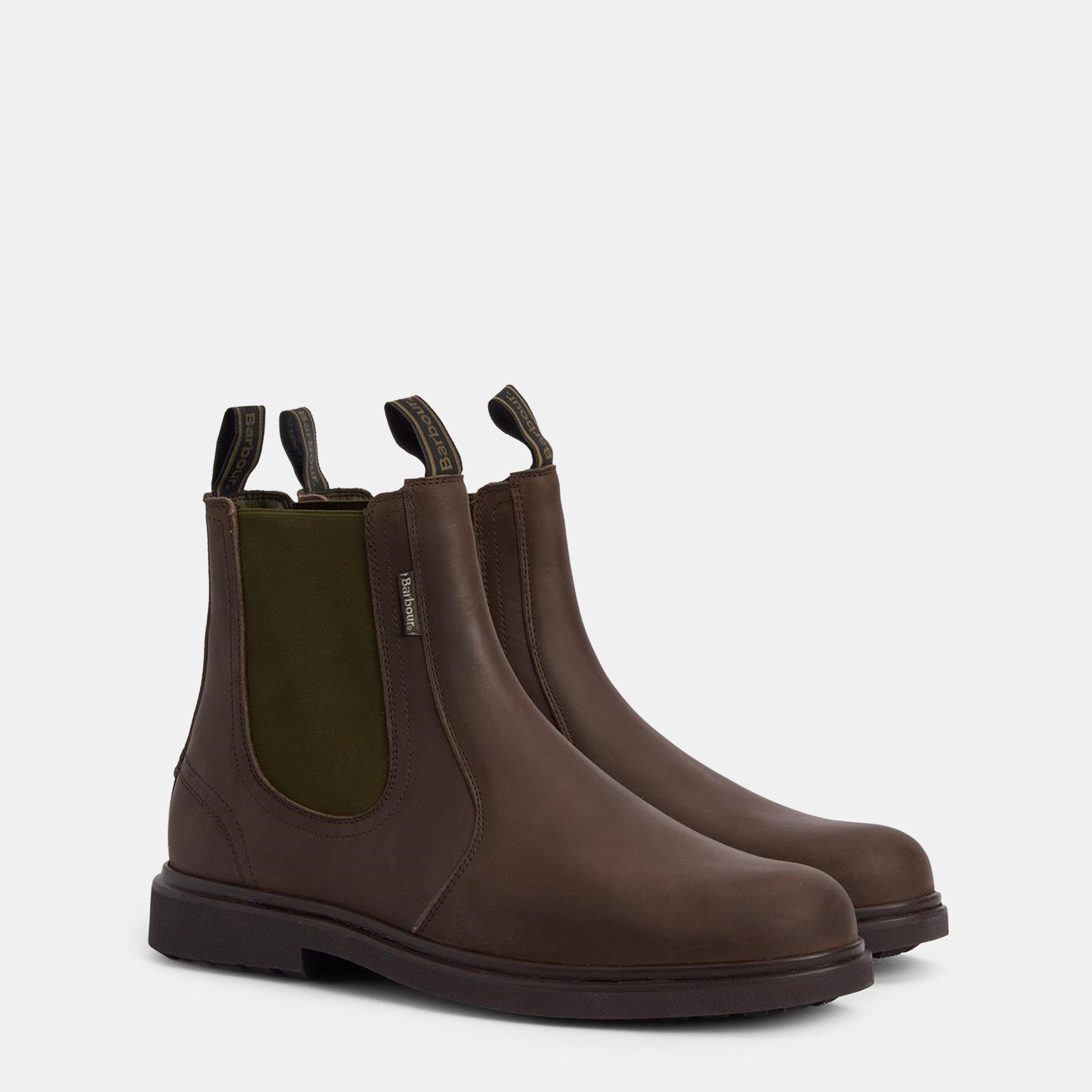 Dark Brown - Barbour - Men's Hale Elasticated Chelsea Boots - 3