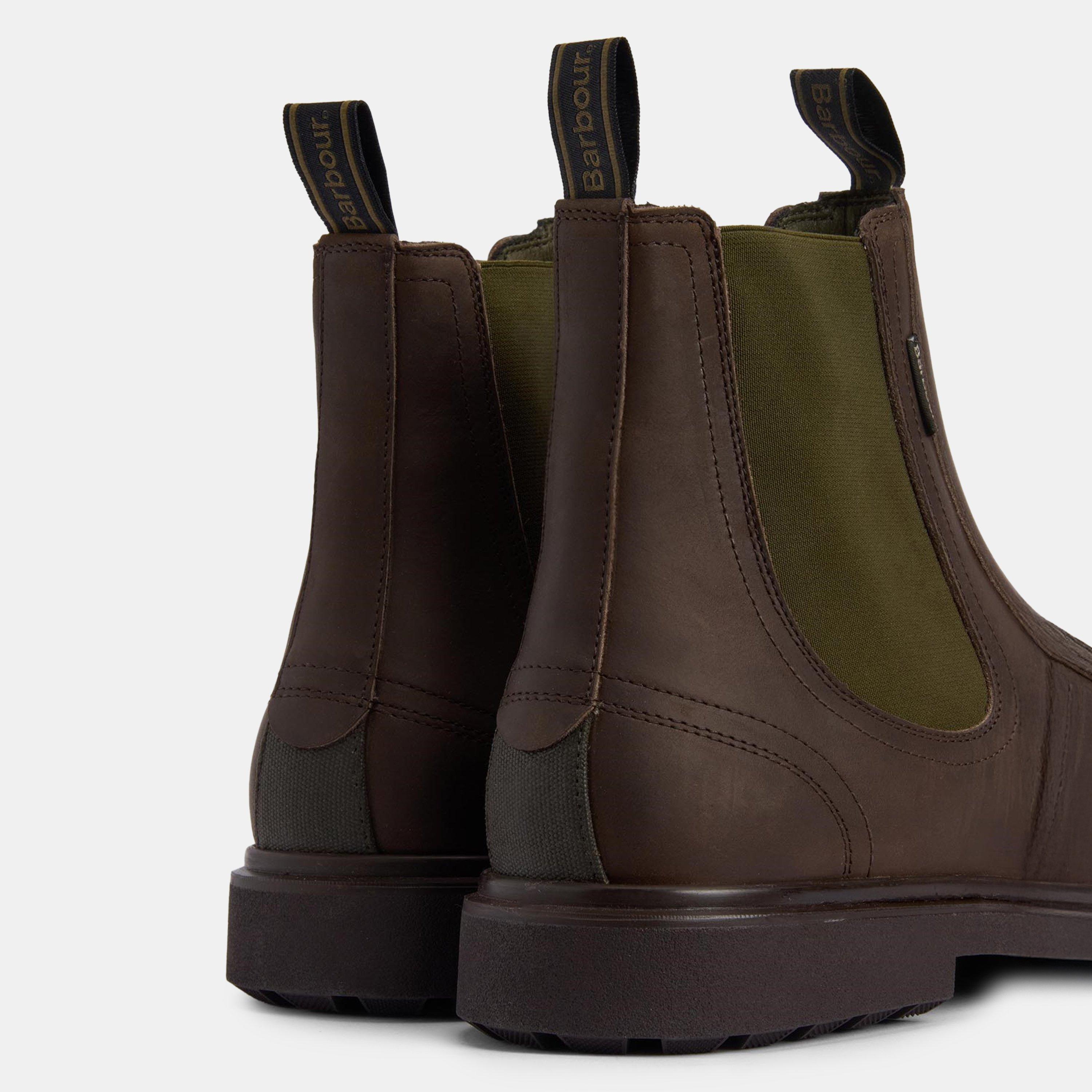 Dark Brown - Barbour - Men's Hale Elasticated Chelsea Boots - 4