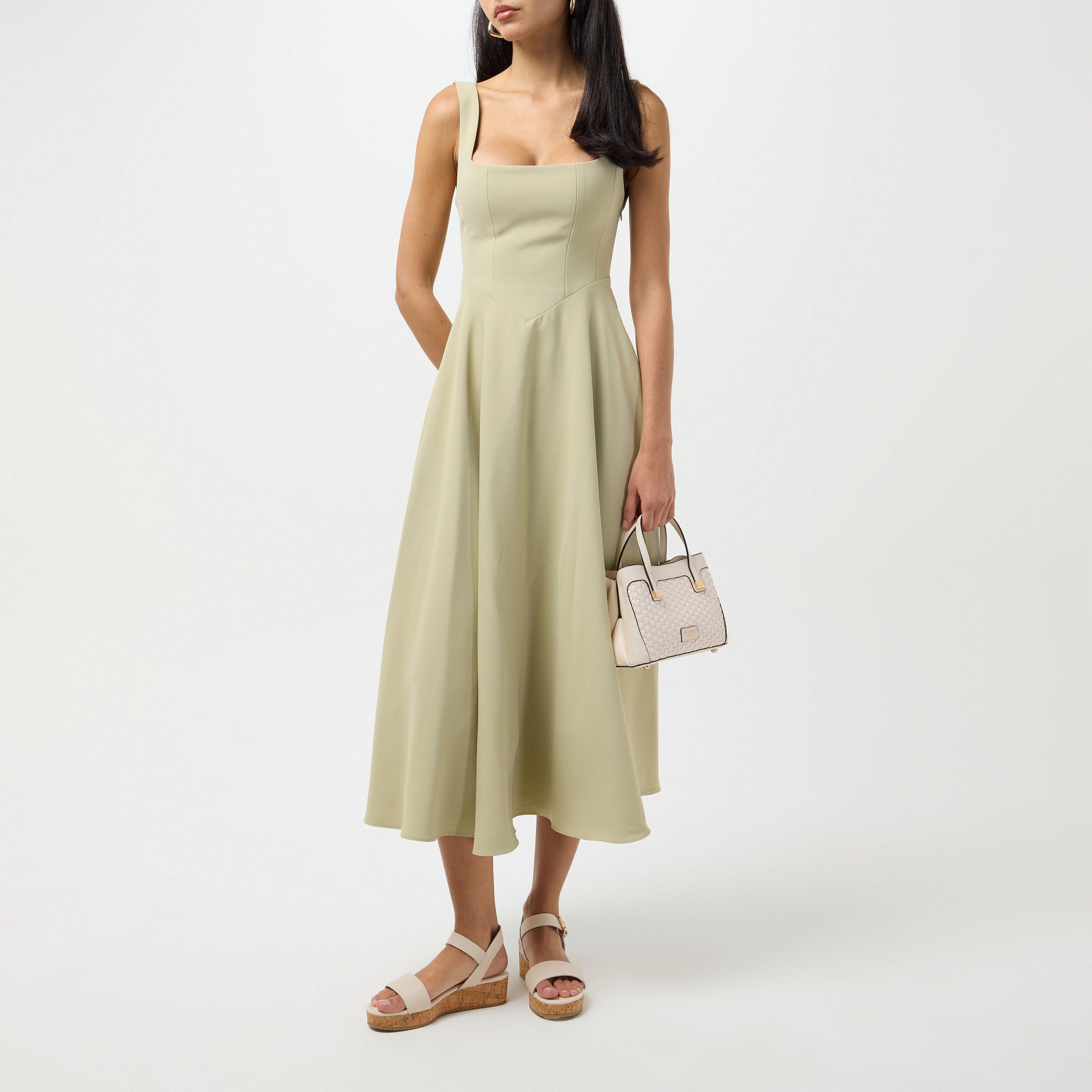 Ecru - Dune London - Women's Lazered Leather Flatform Sandals - 5