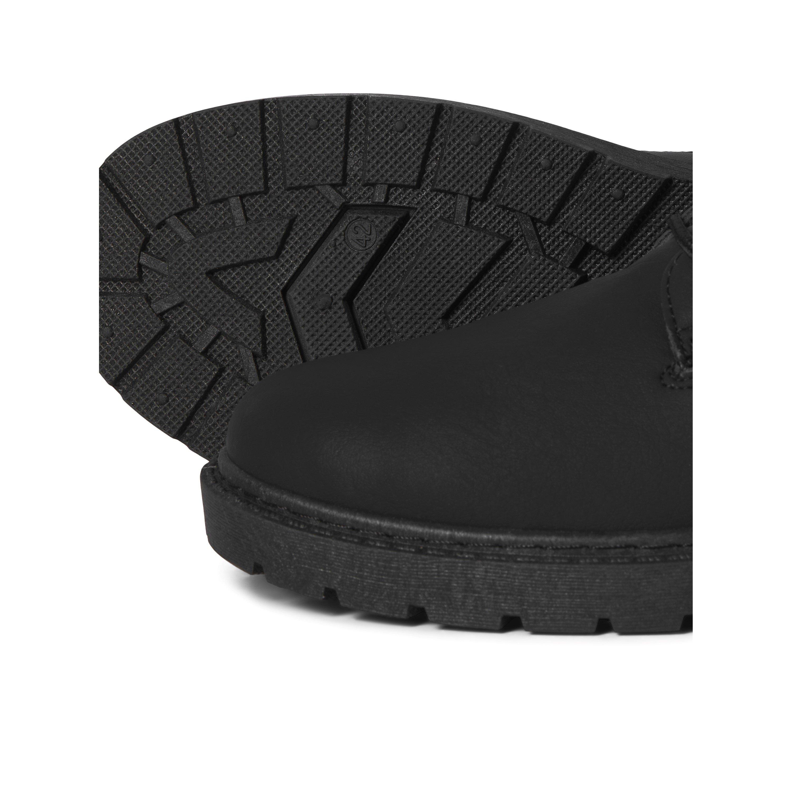 Anthracite - Jack and Jones - Ainsworth Faux Leather Hiker Rugged Boots - 4