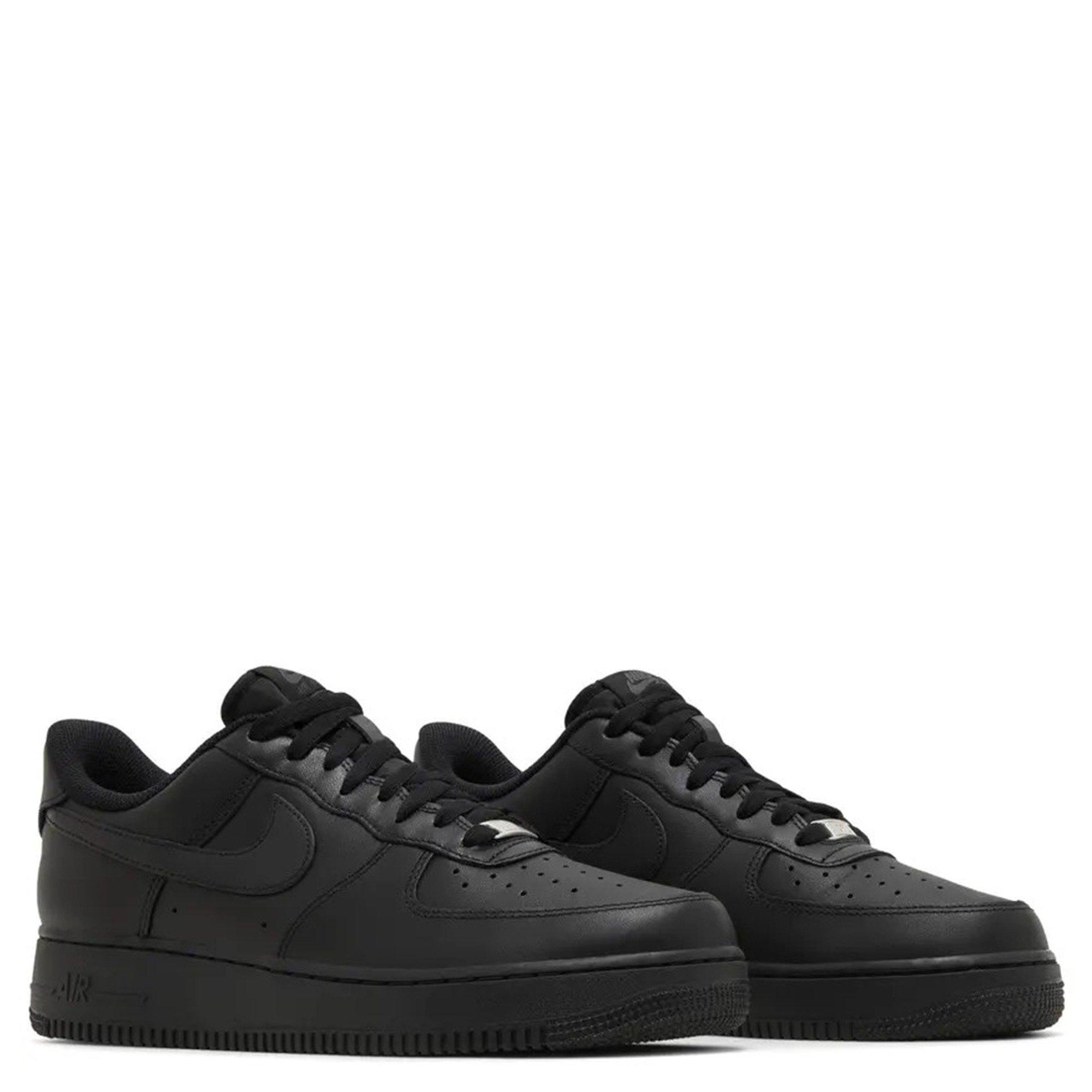Black - Nike - Men's Air Force 1 07 EasyOn Leather Trainers - 3