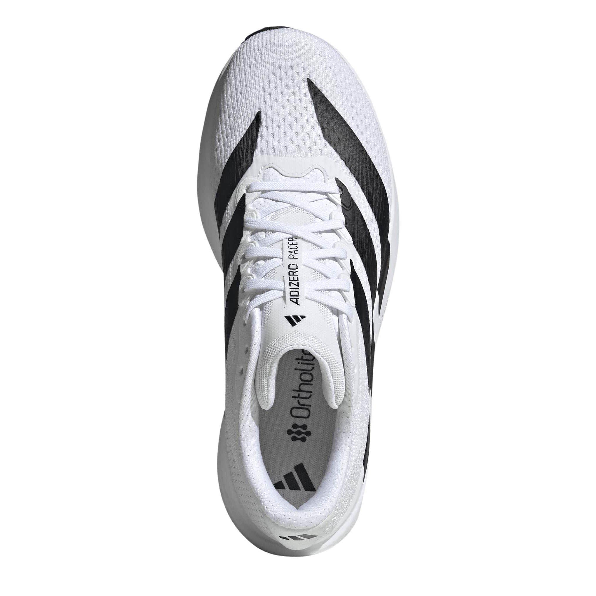 White/Black - adidas - Adizero Pacer Mens Running Shoes - 5