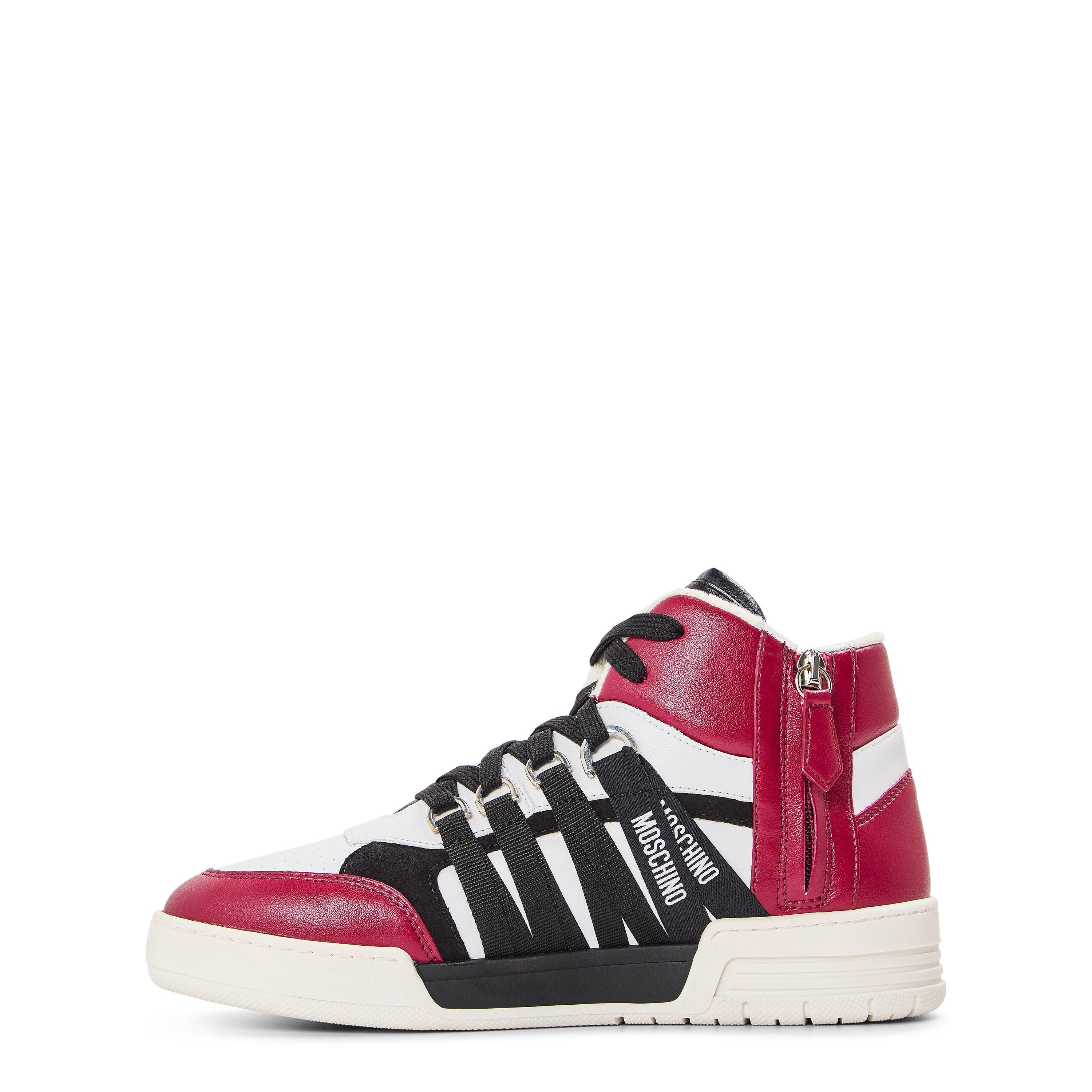 White - Moschino - Men's Court Trainers - 2