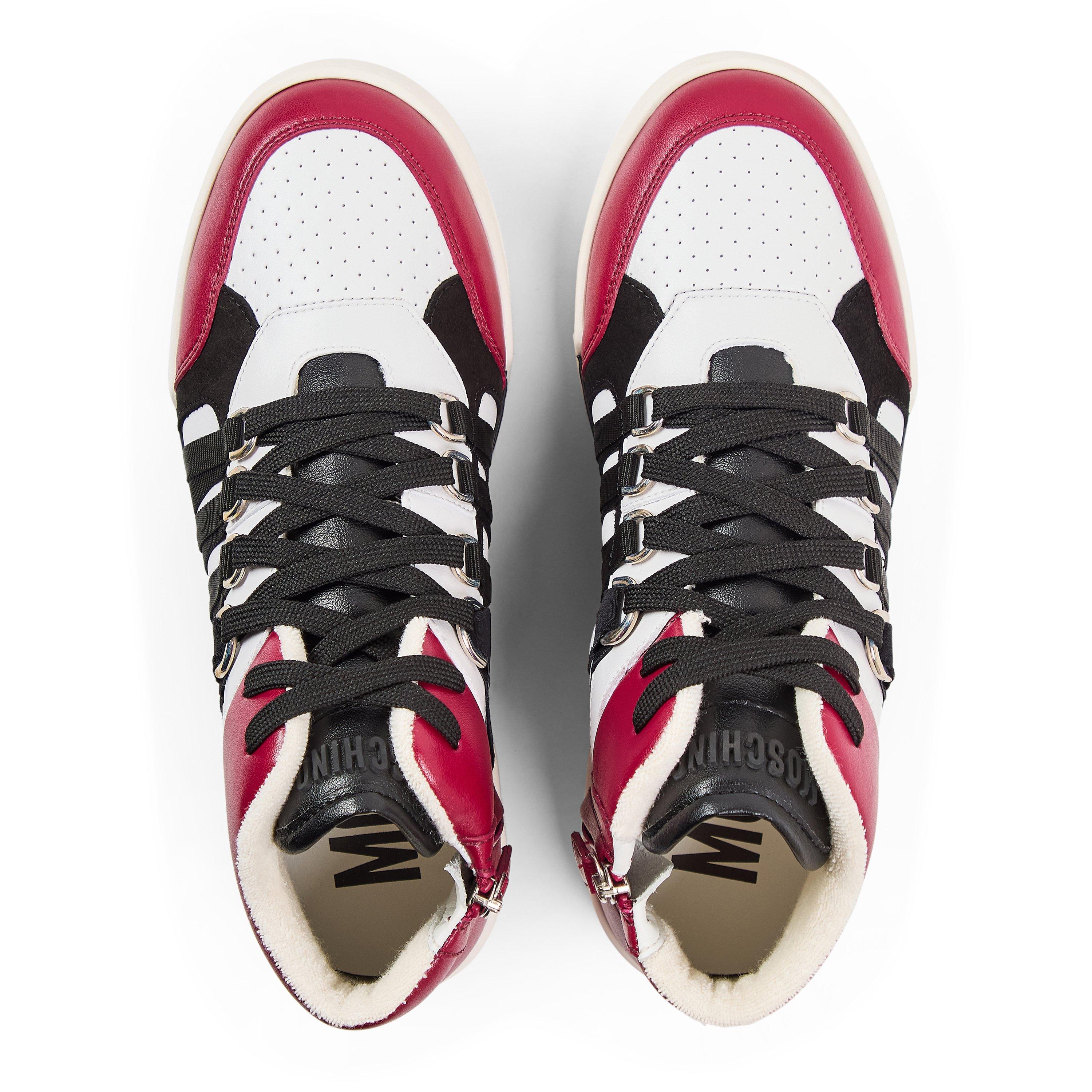 White - Moschino - Men's Court Trainers - 4