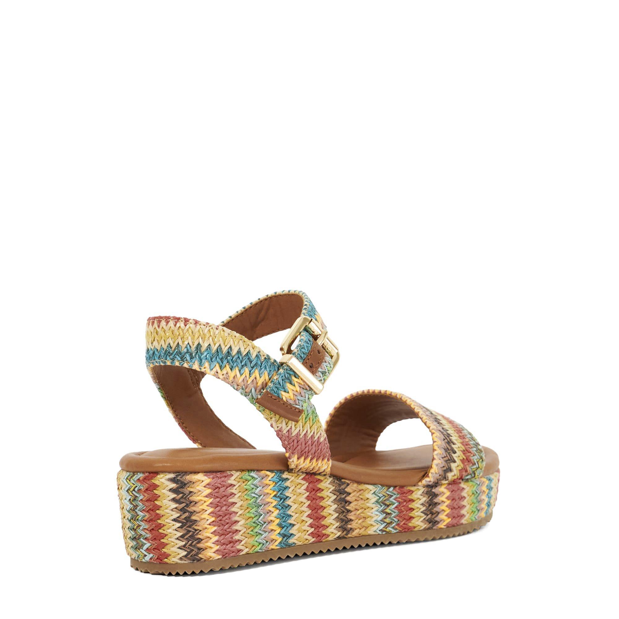 ple - Dune London - Women's Rainbow Flatform Sandals - 5